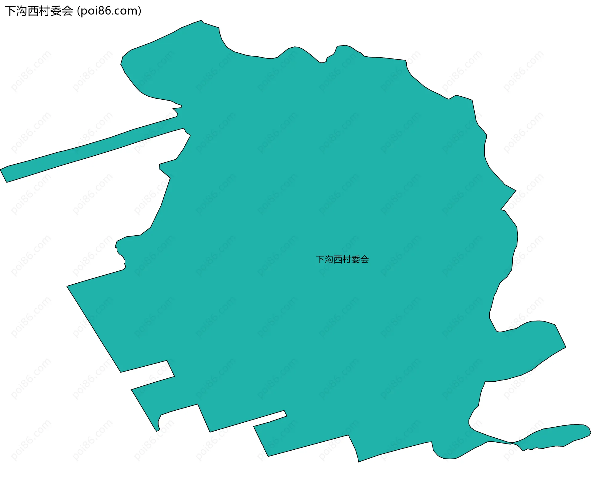下沟西村委会边界地图