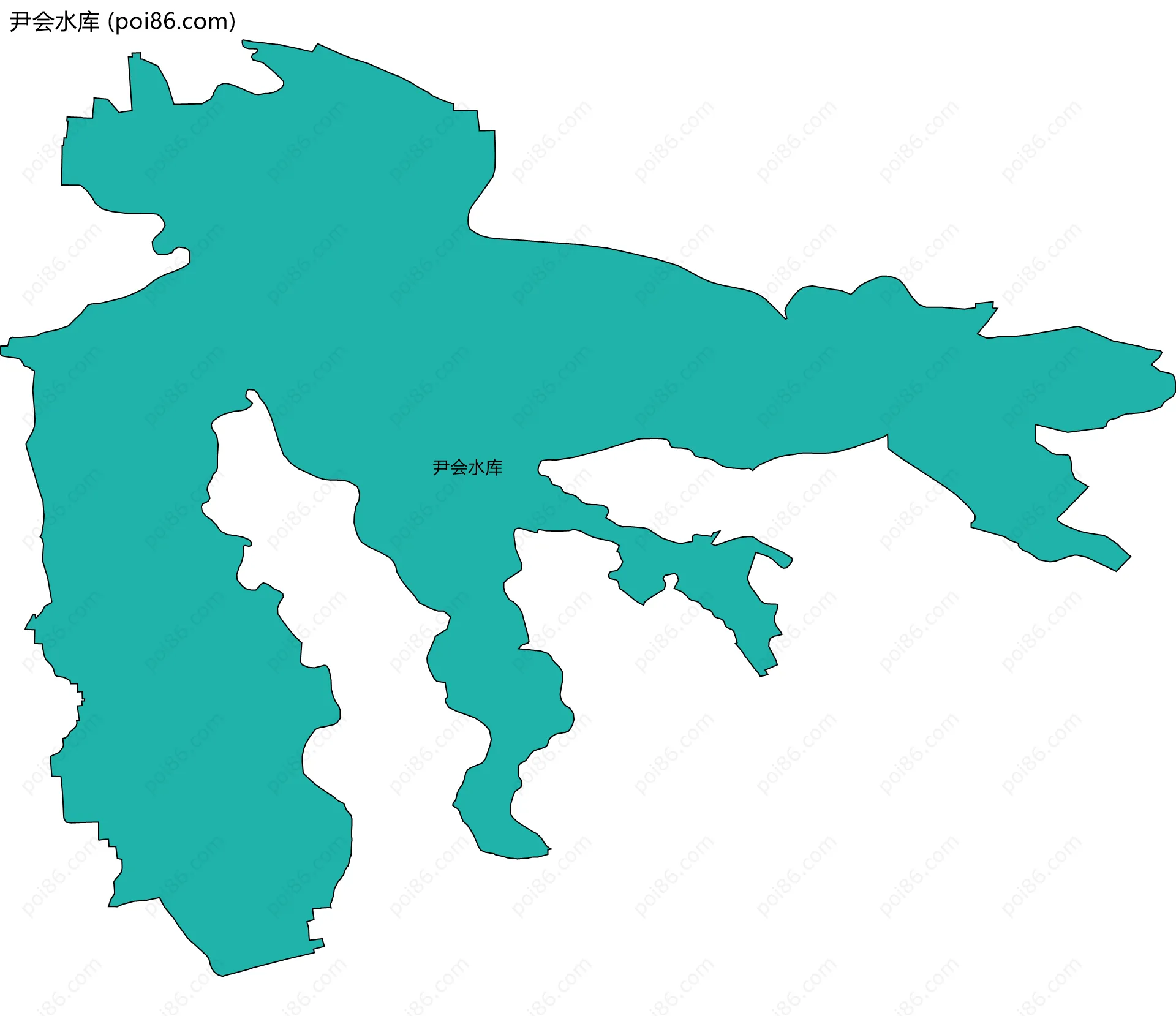 尹会水库边界地图