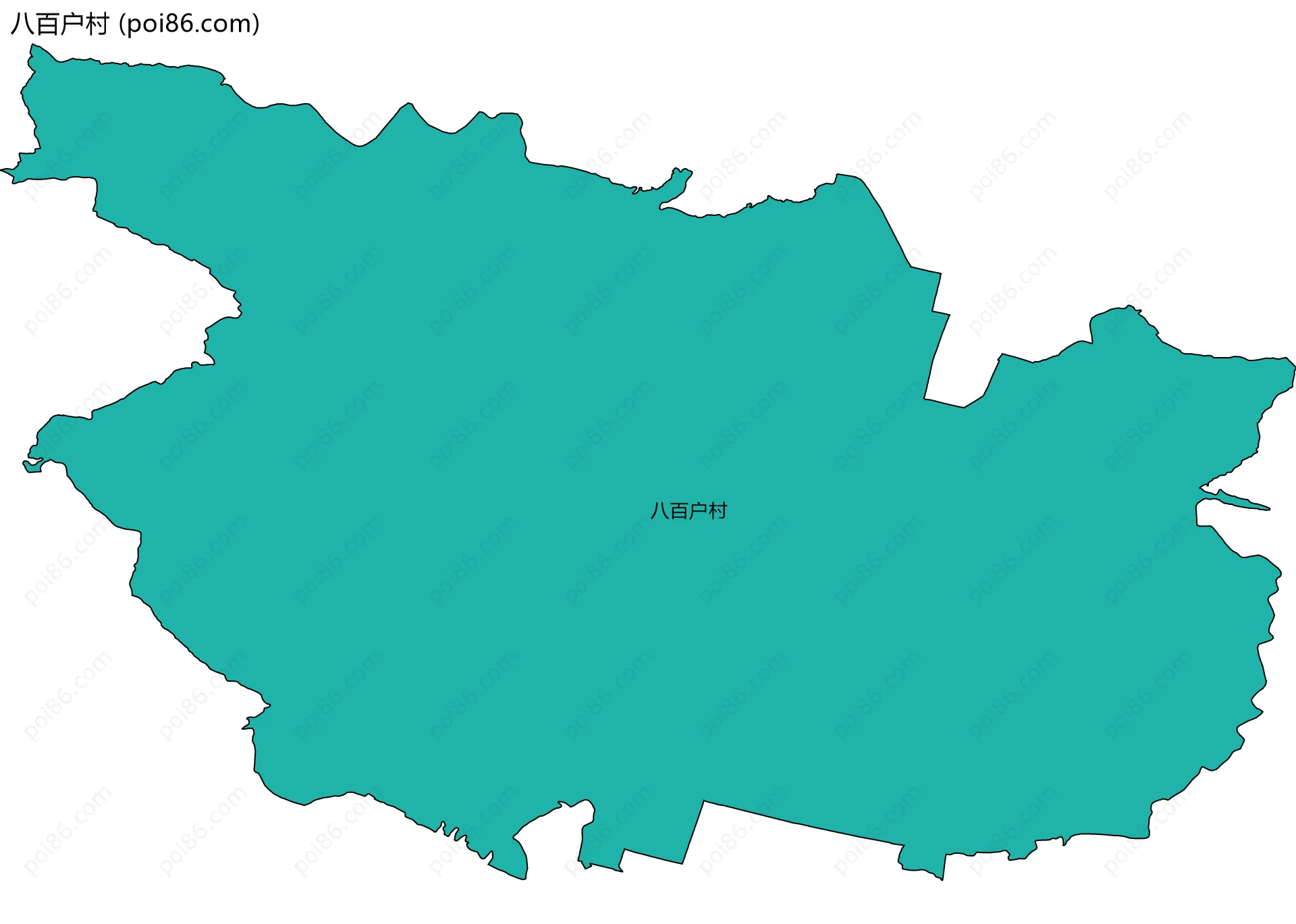 八百户村边界地图
