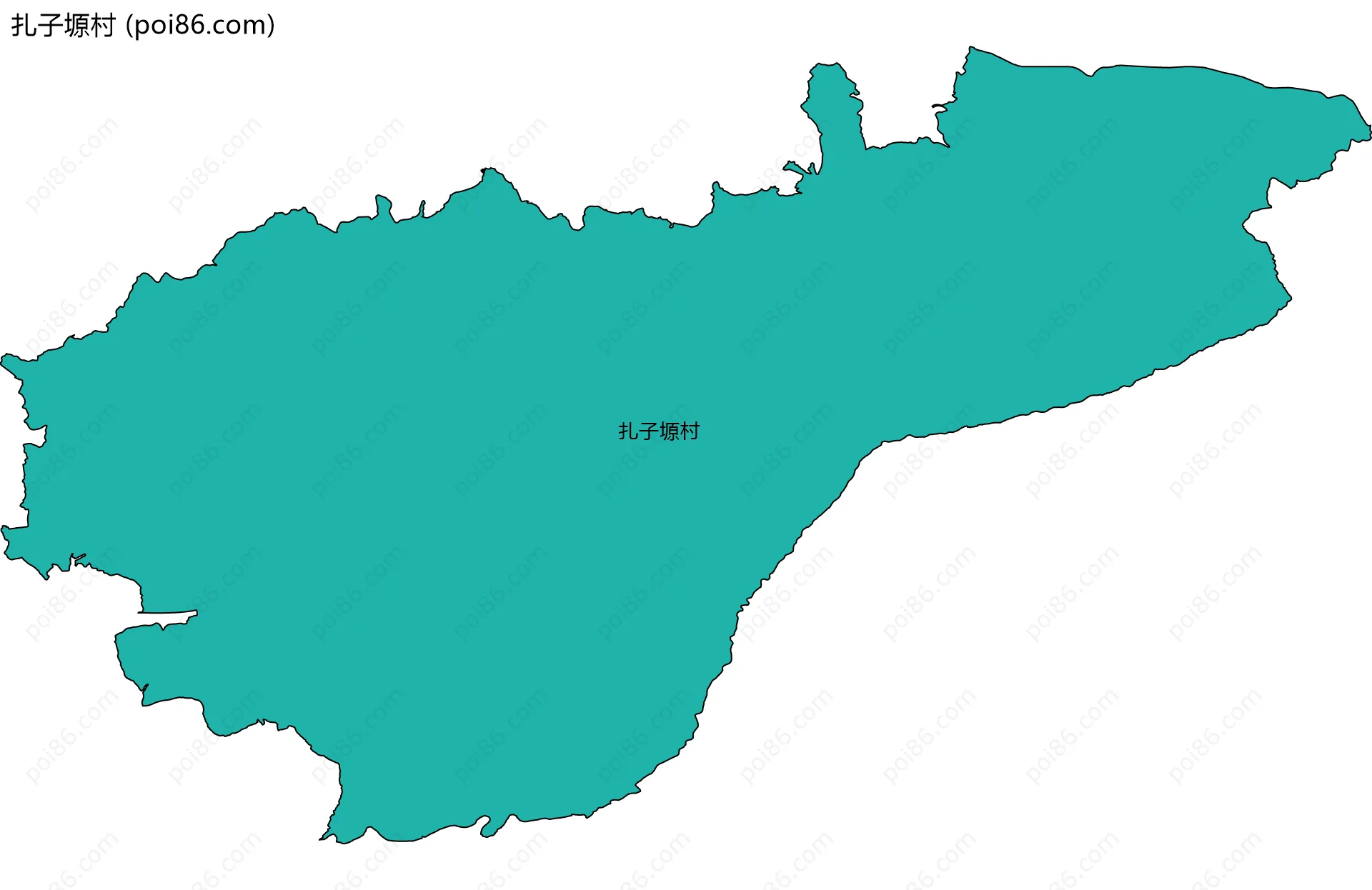 扎子塬村边界地图