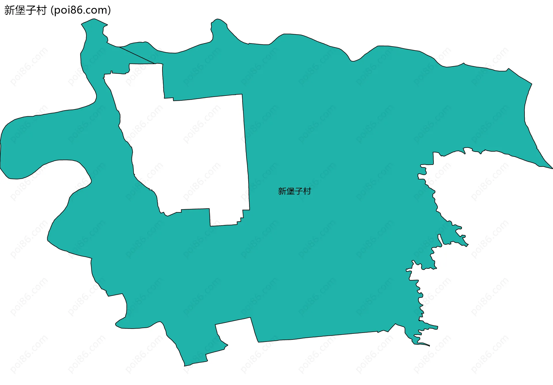 新堡子村边界地图