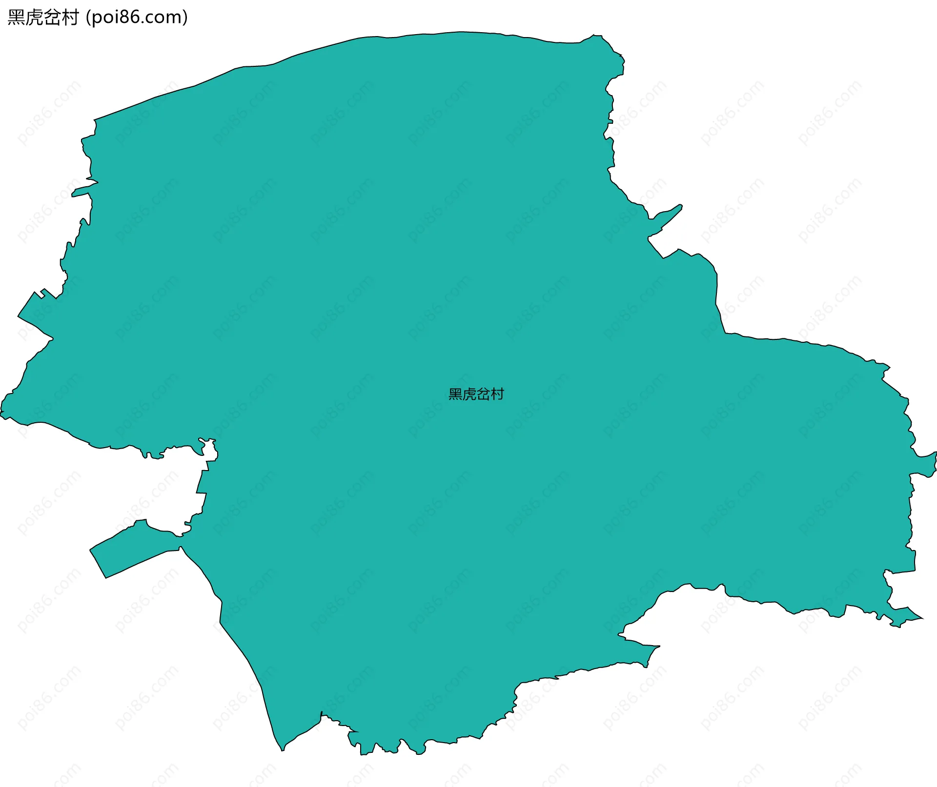 黑虎岔村边界地图