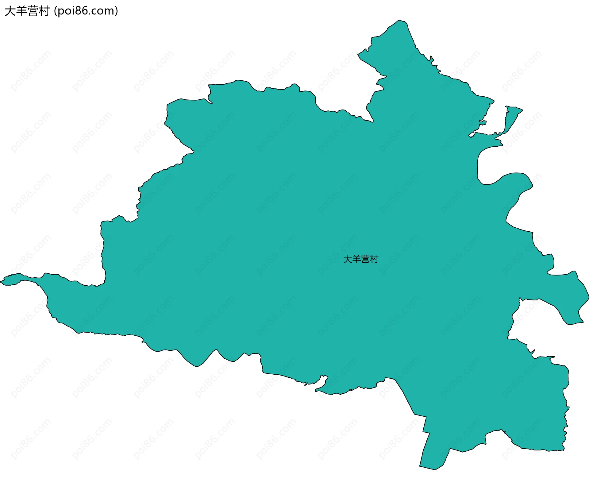 大羊营村边界地图