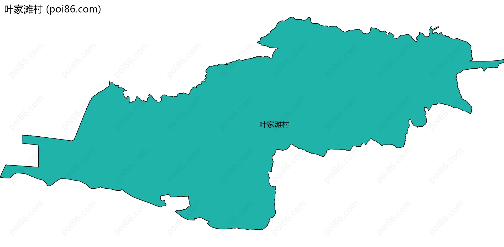 叶家滩村边界地图