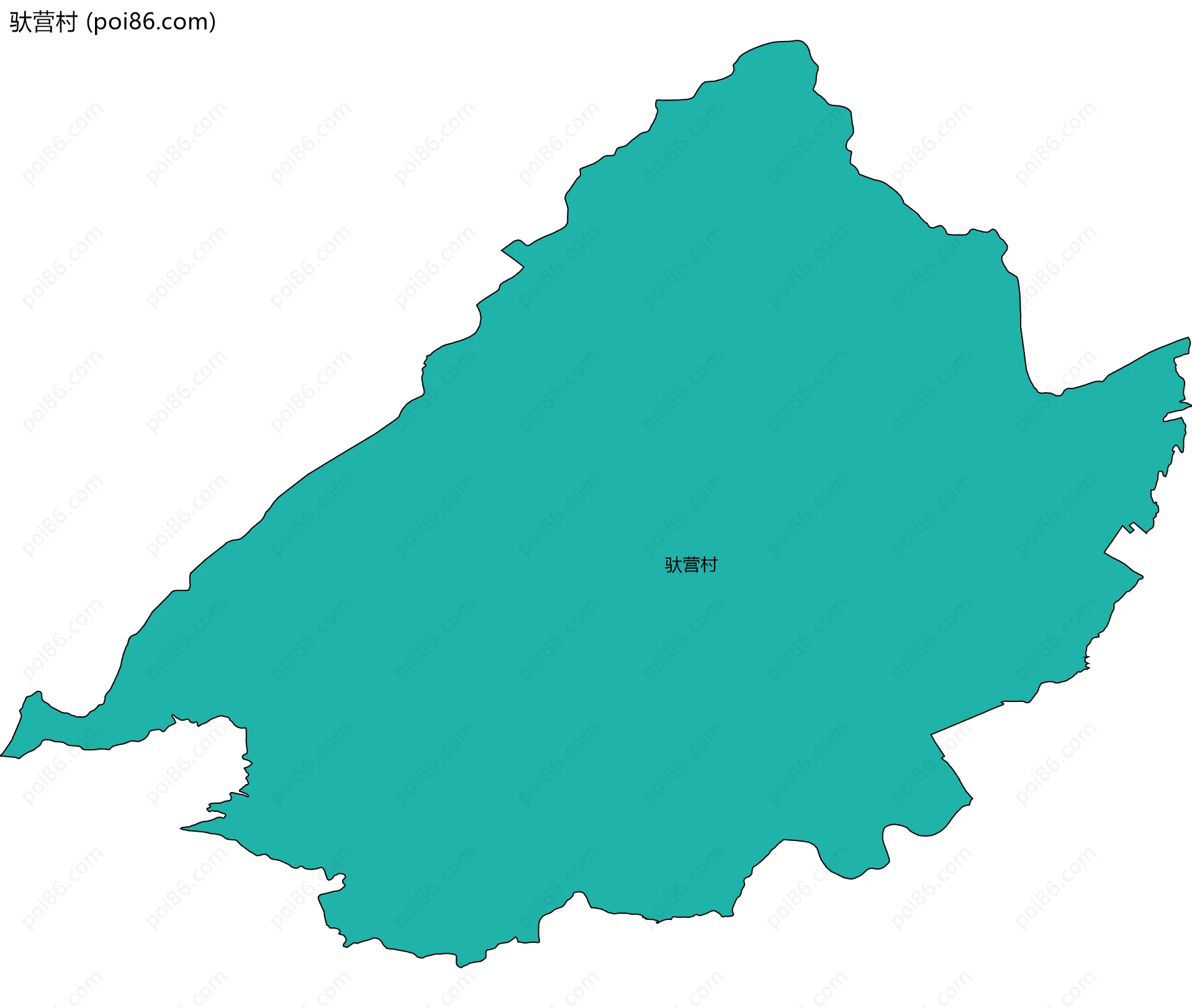 驮营村边界地图