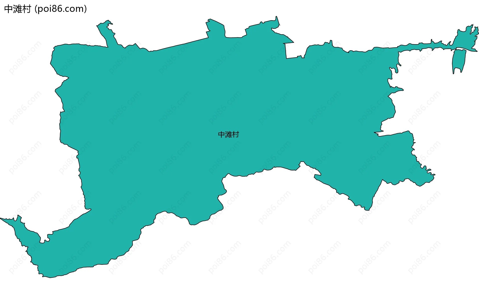 中滩村边界地图