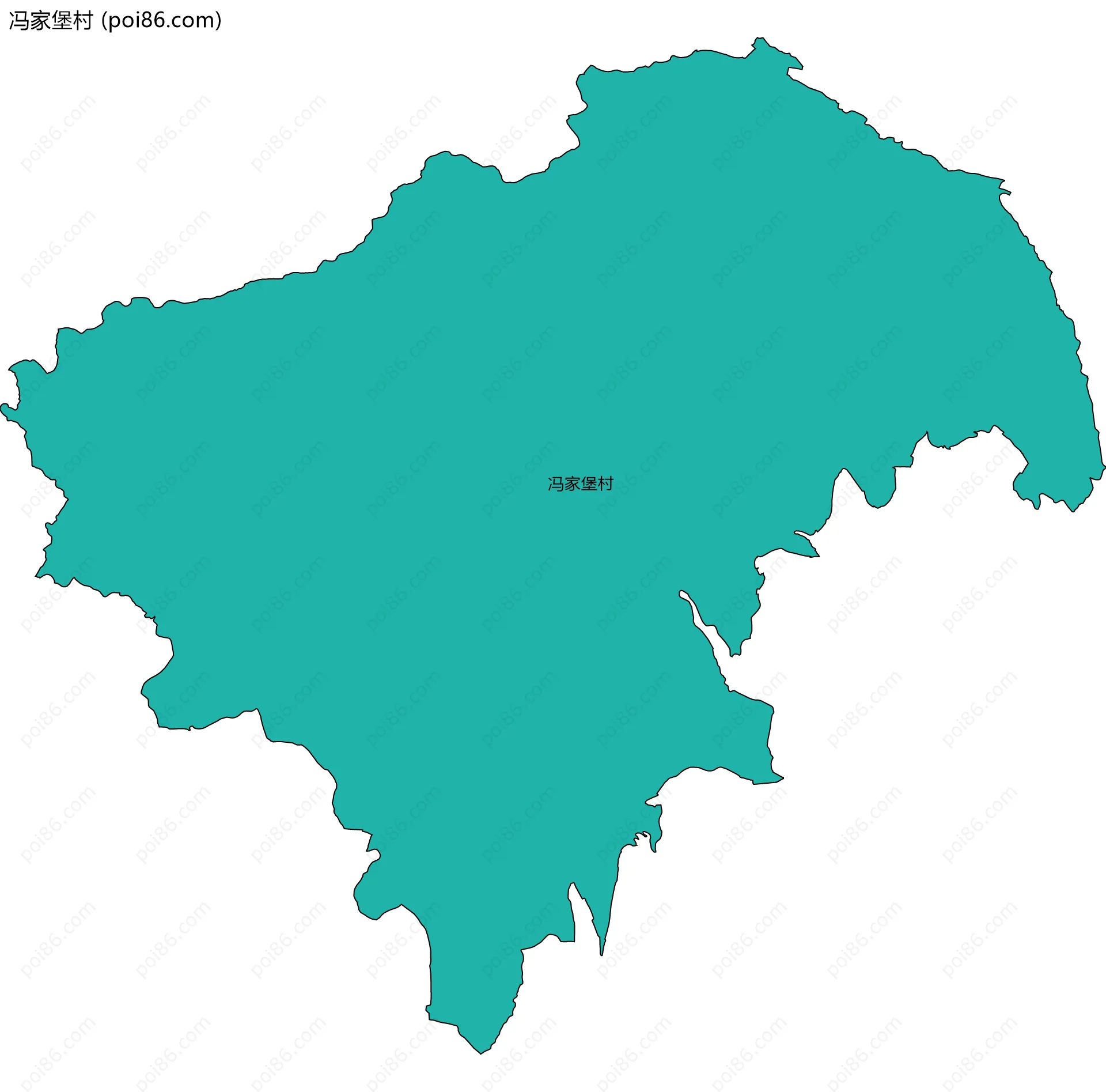 冯家堡村边界地图