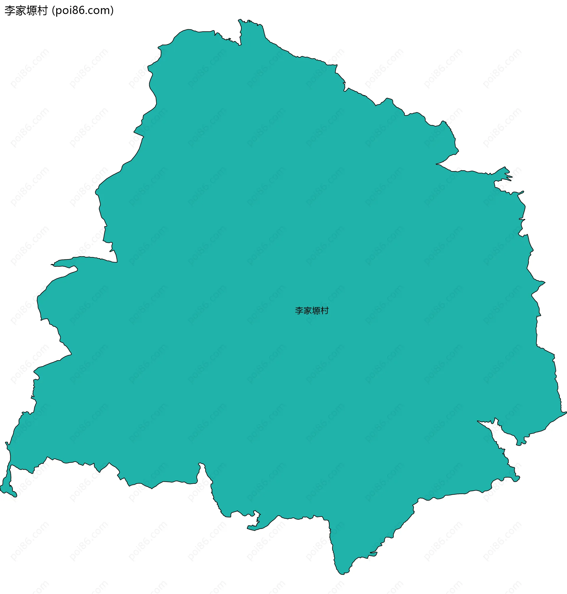 李家塬村边界地图