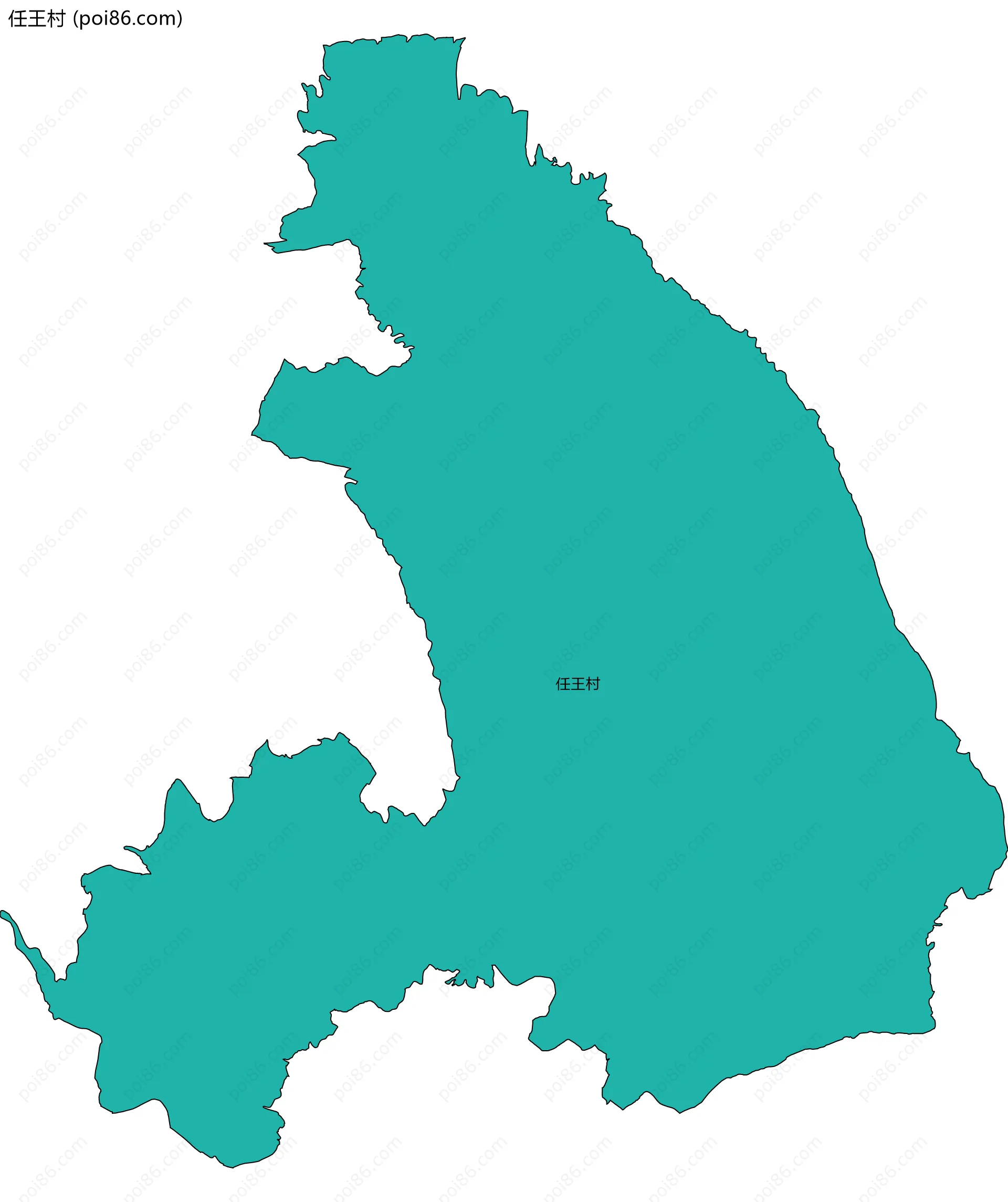任王村边界地图