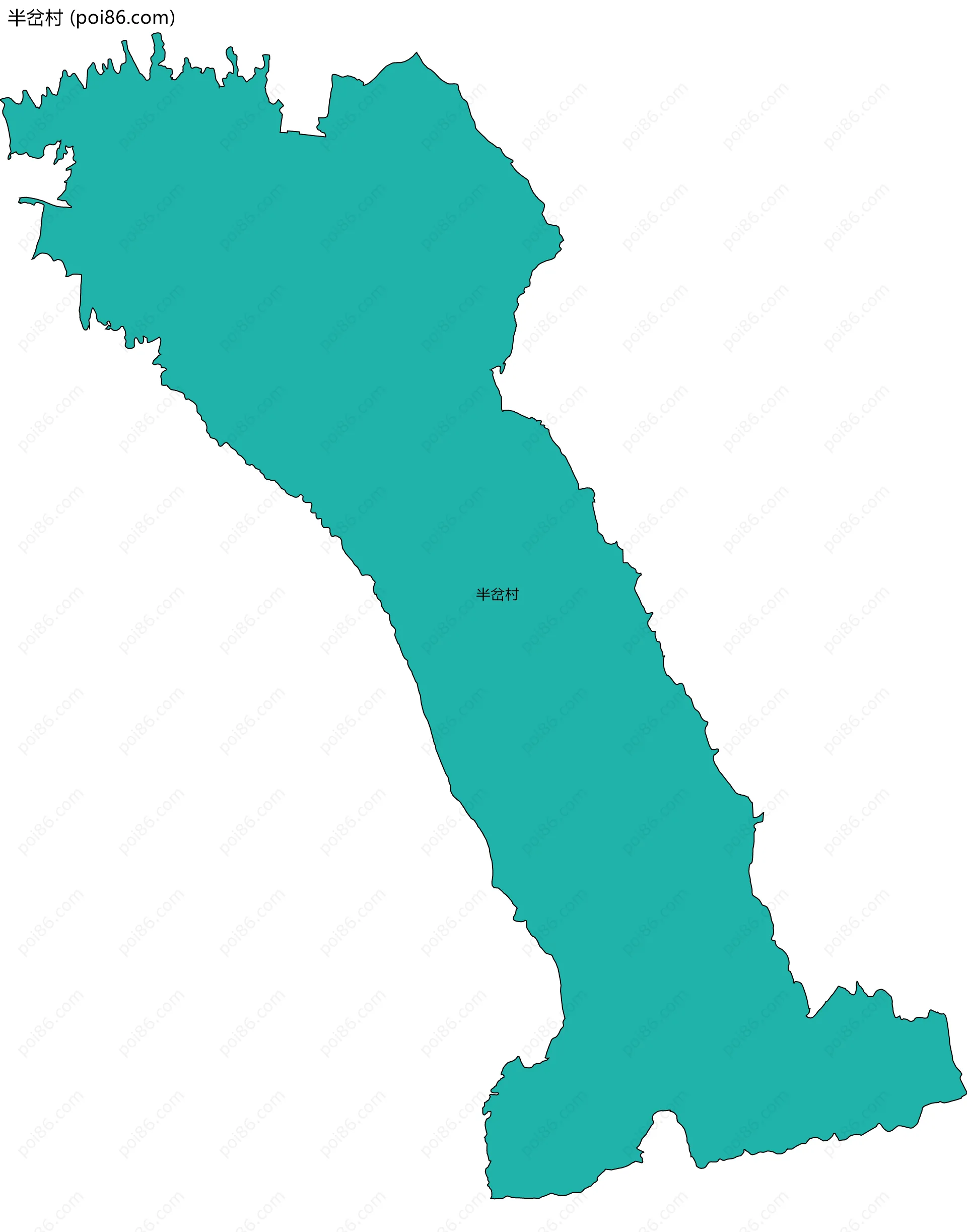 半岔村边界地图