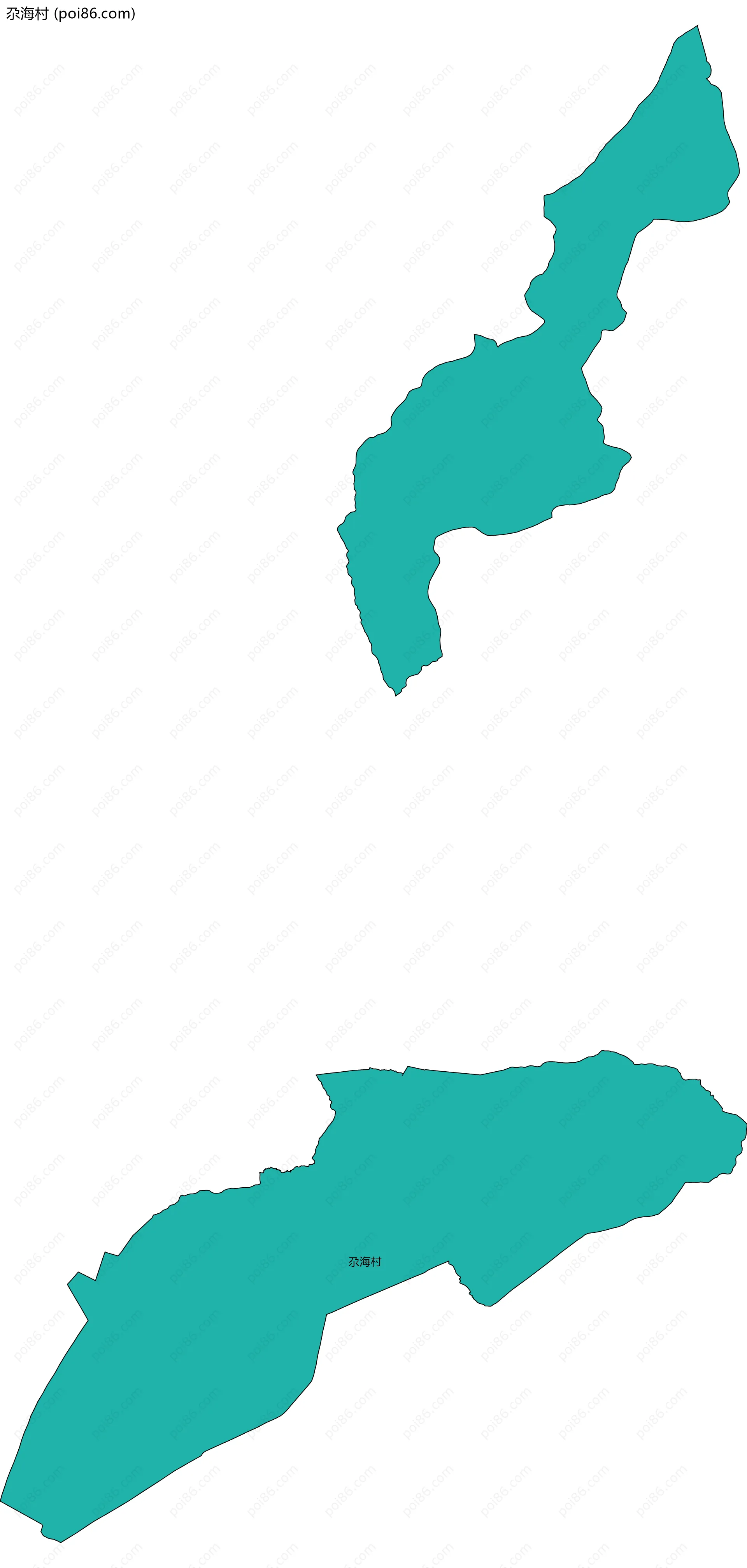 尕海村边界地图