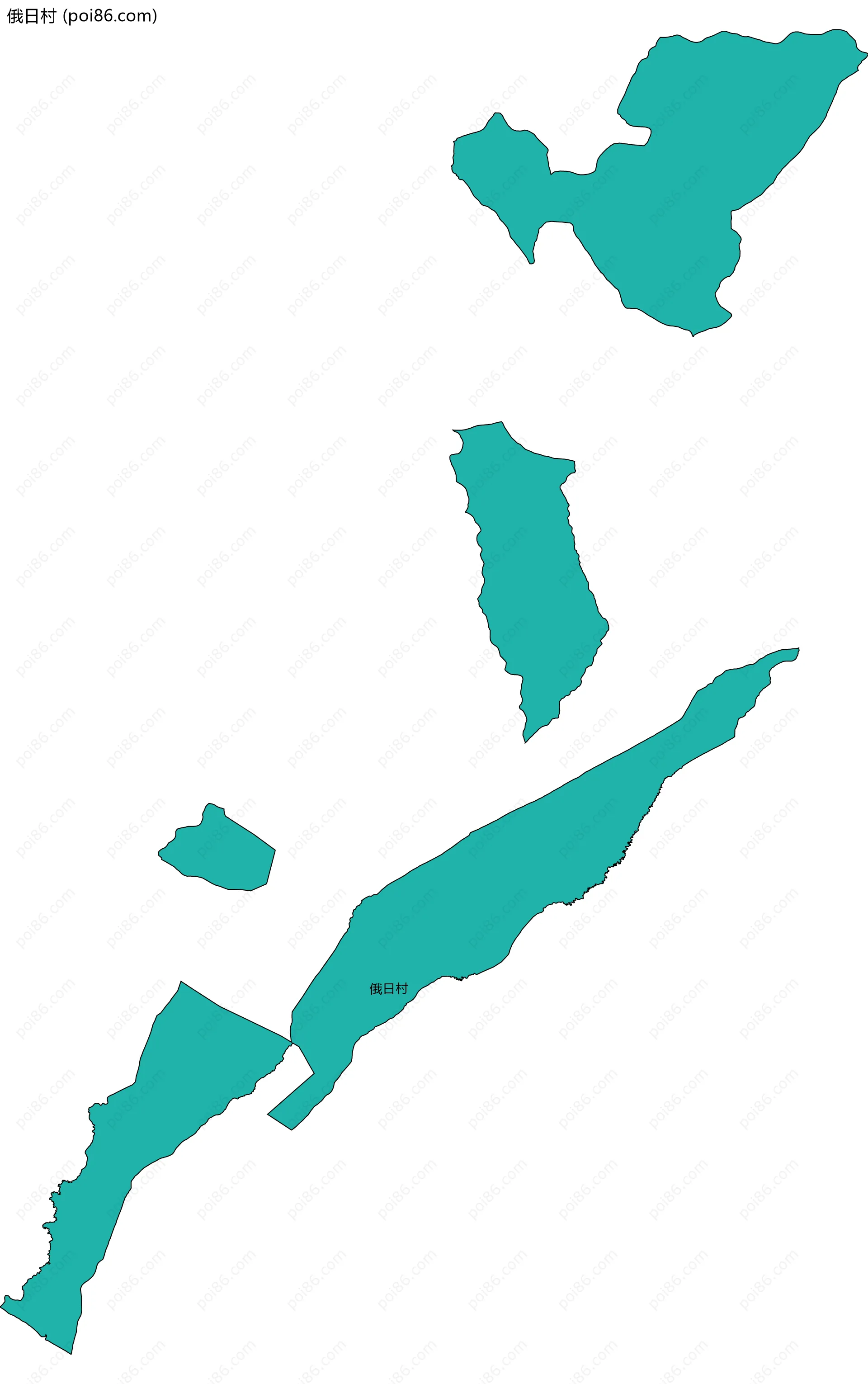 俄日村边界地图