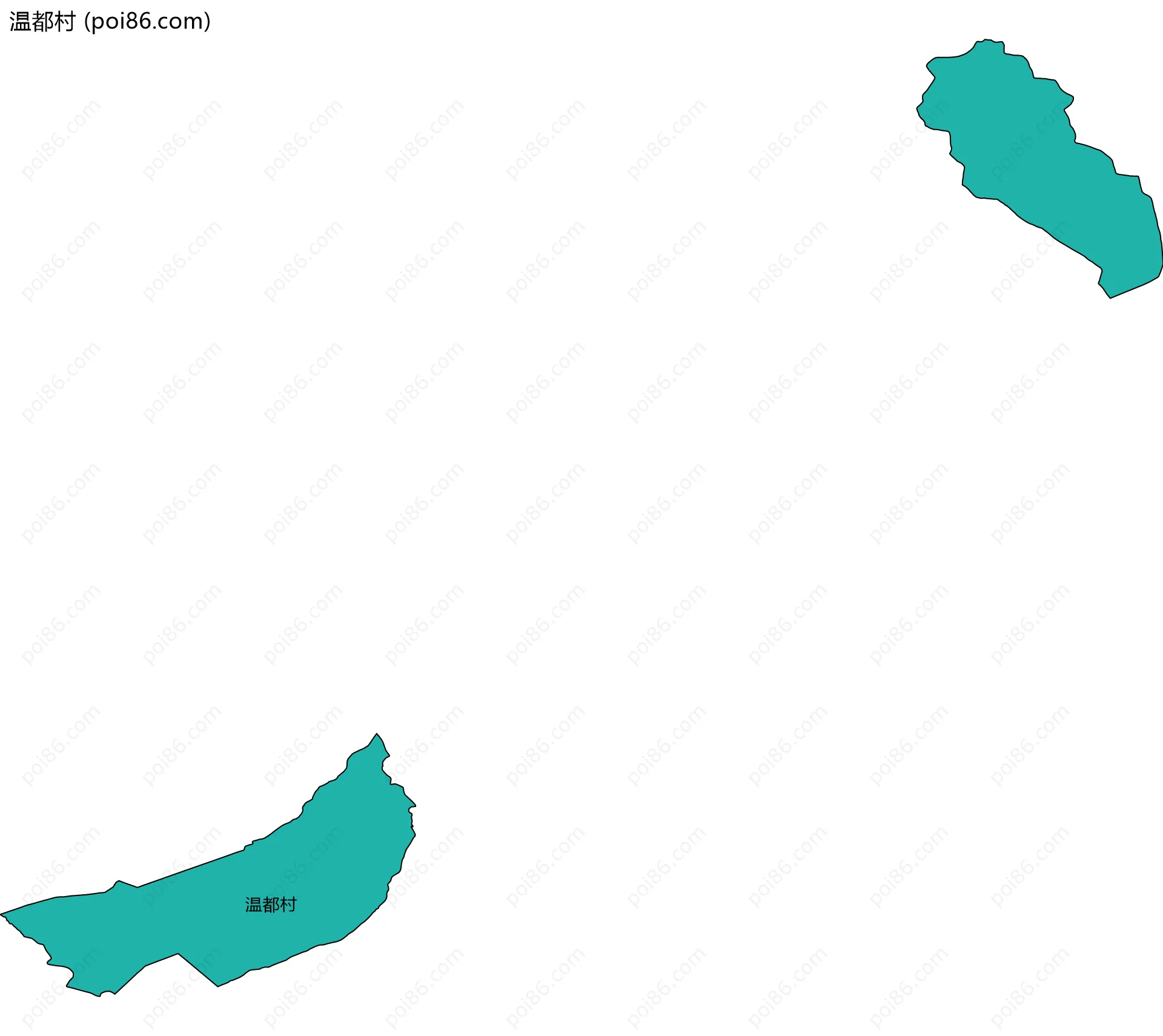 温都村边界地图