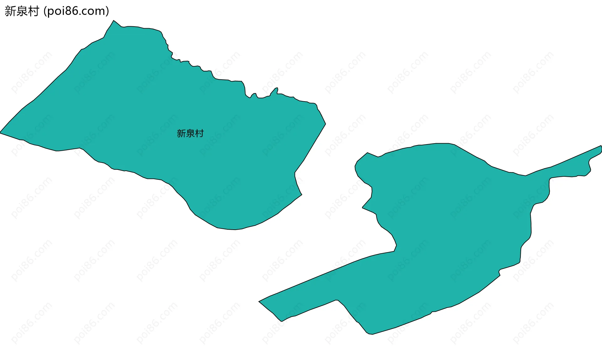 新泉村边界地图