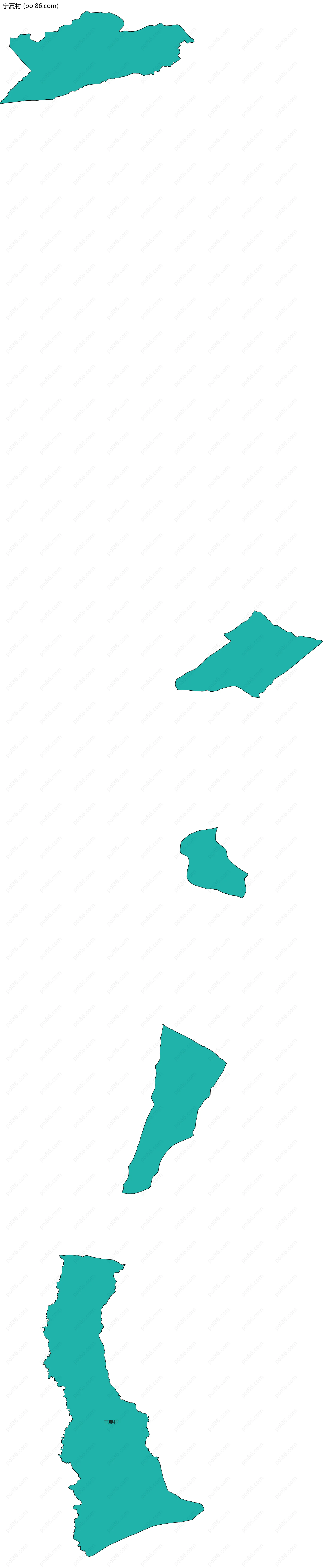 宁夏村边界地图