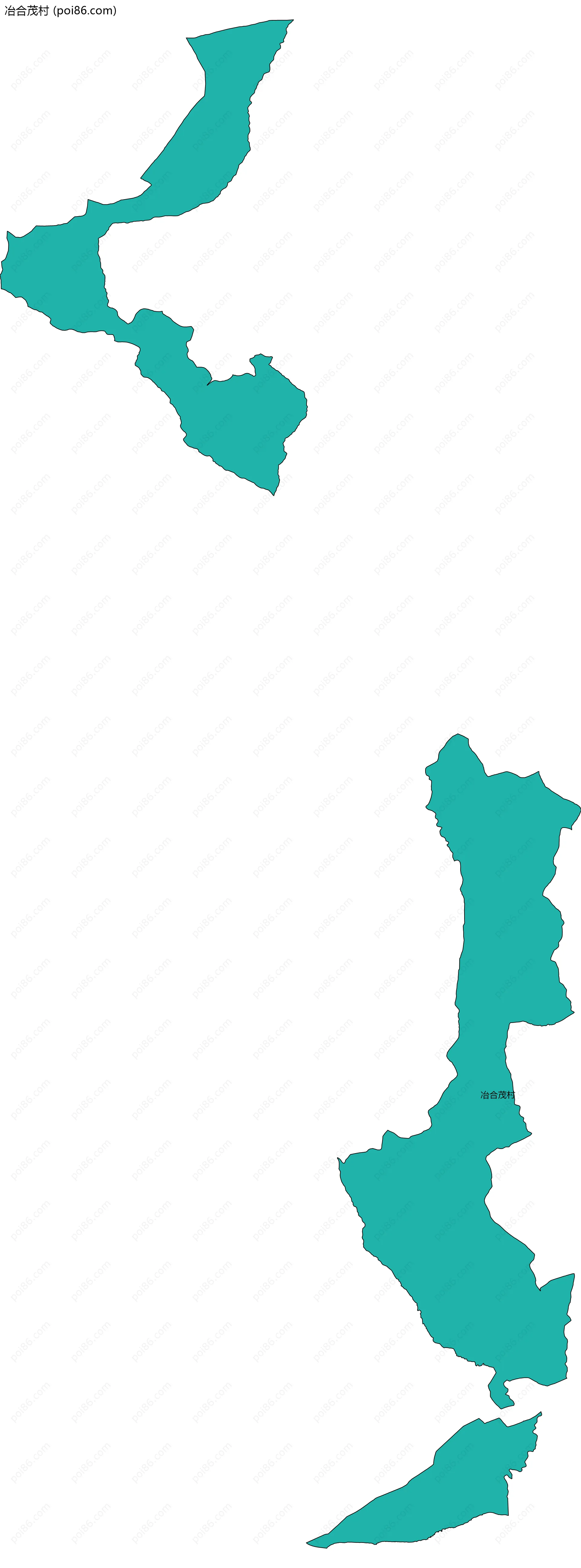 冶合茂村边界地图