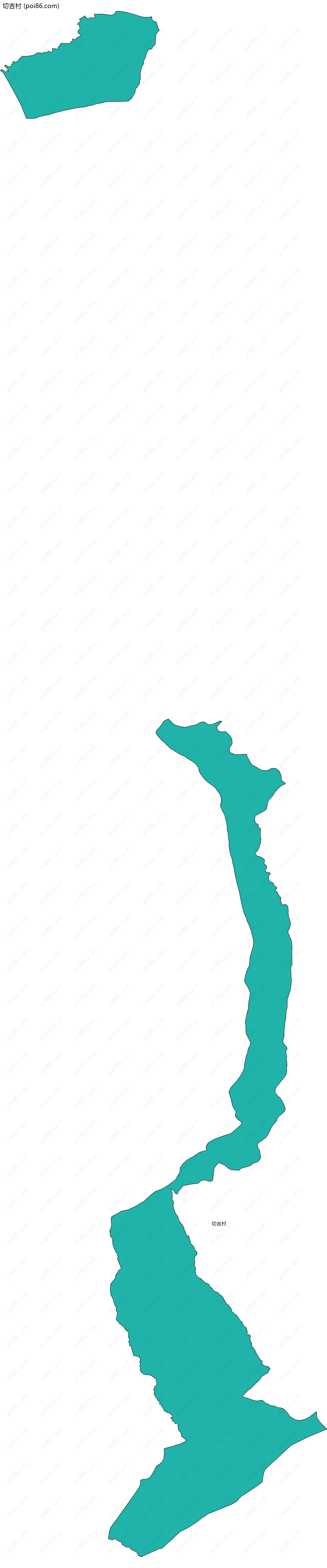 切吉村边界地图