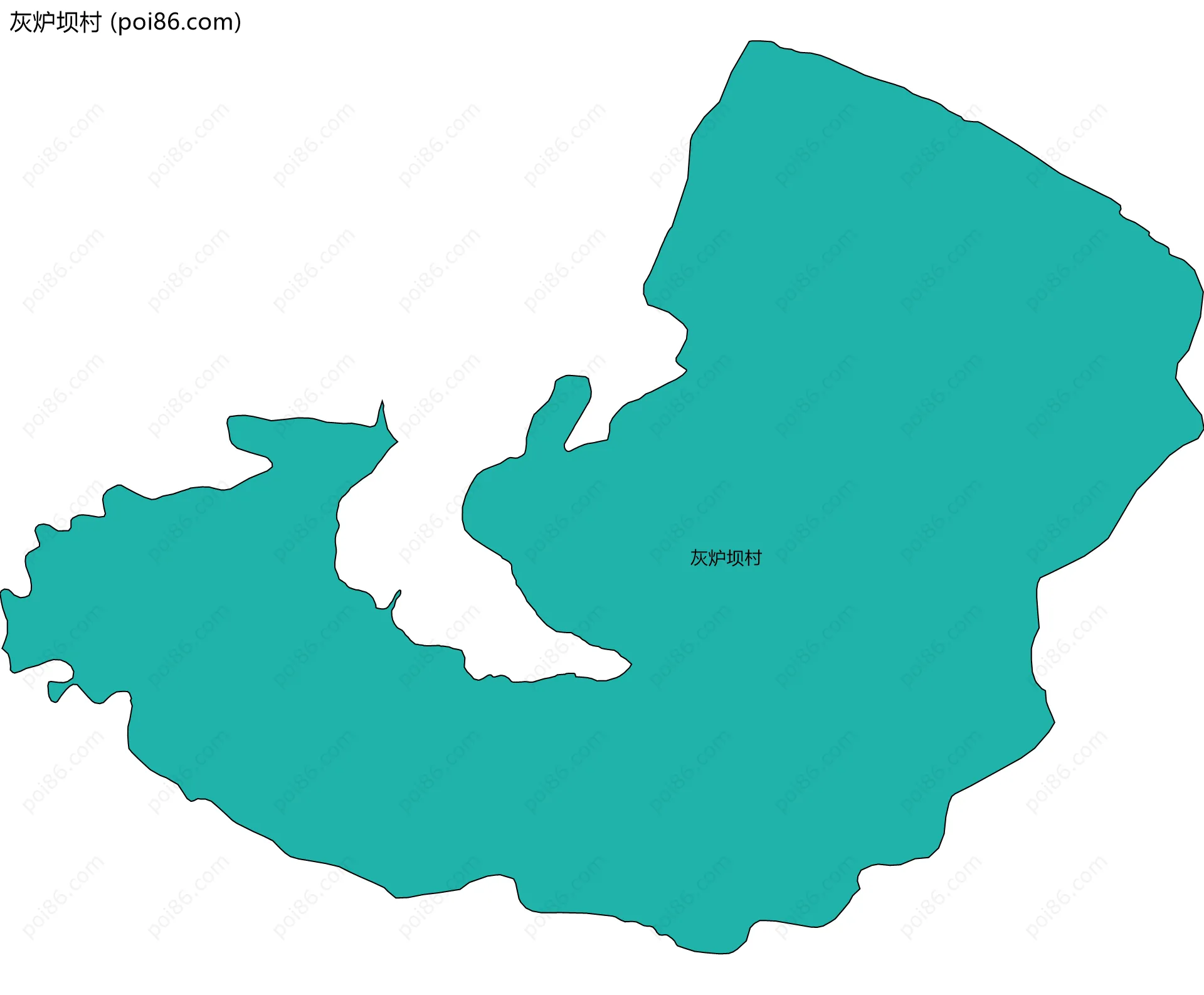 灰炉坝村边界地图