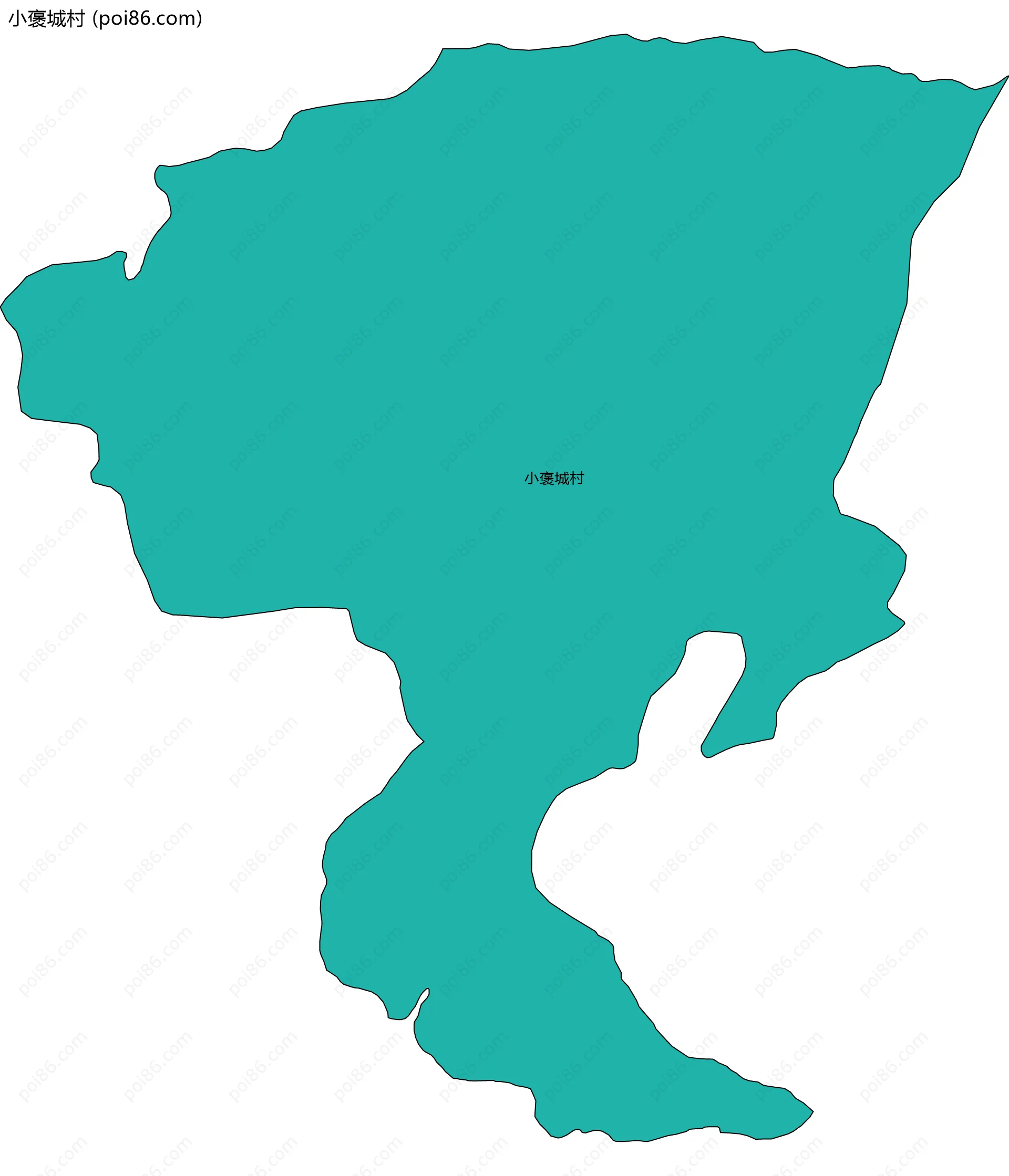 小褒城村边界地图