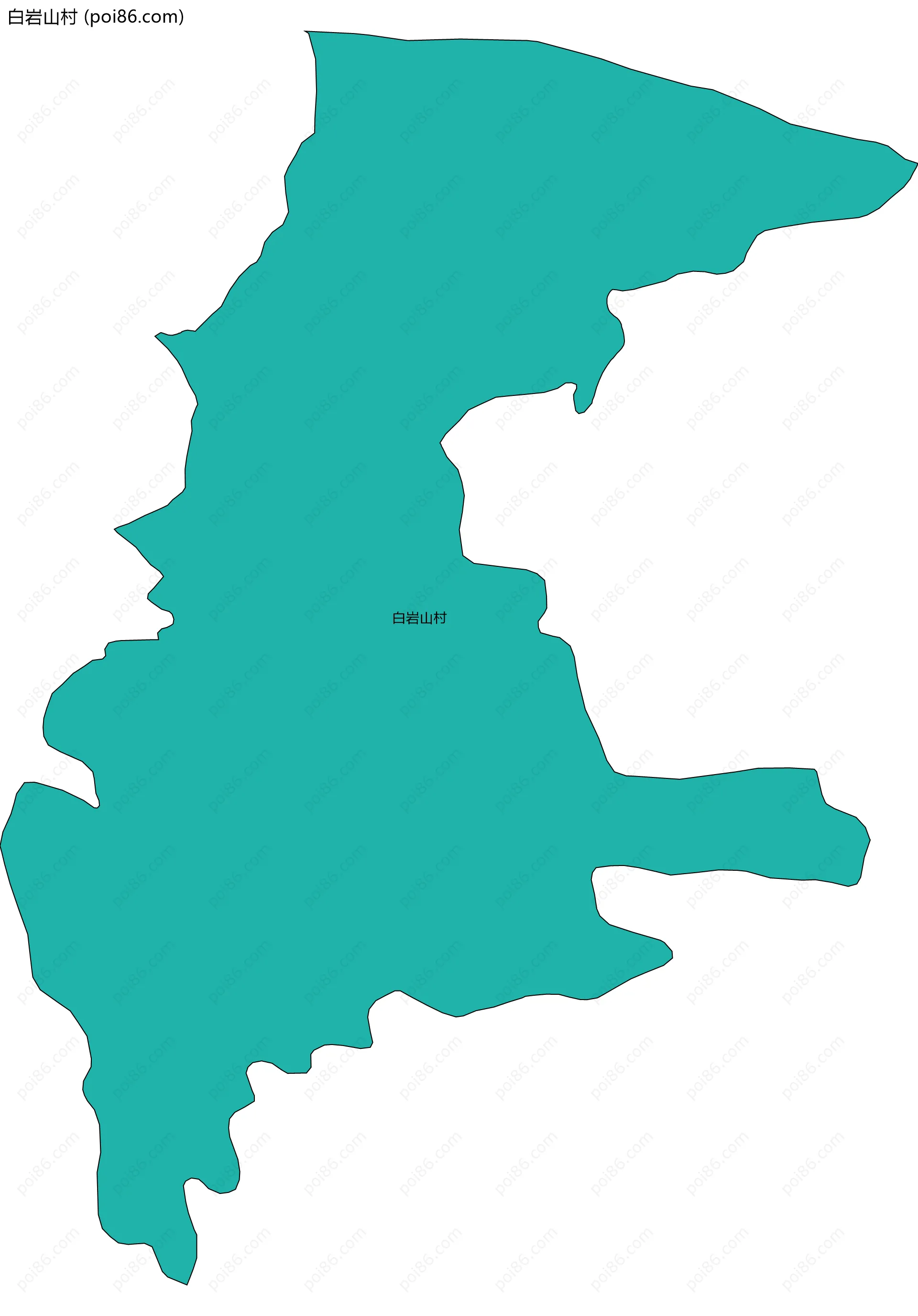 白岩山村边界地图