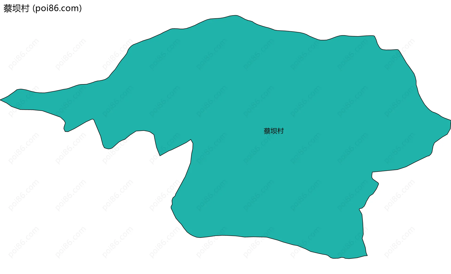 蔡坝村边界地图