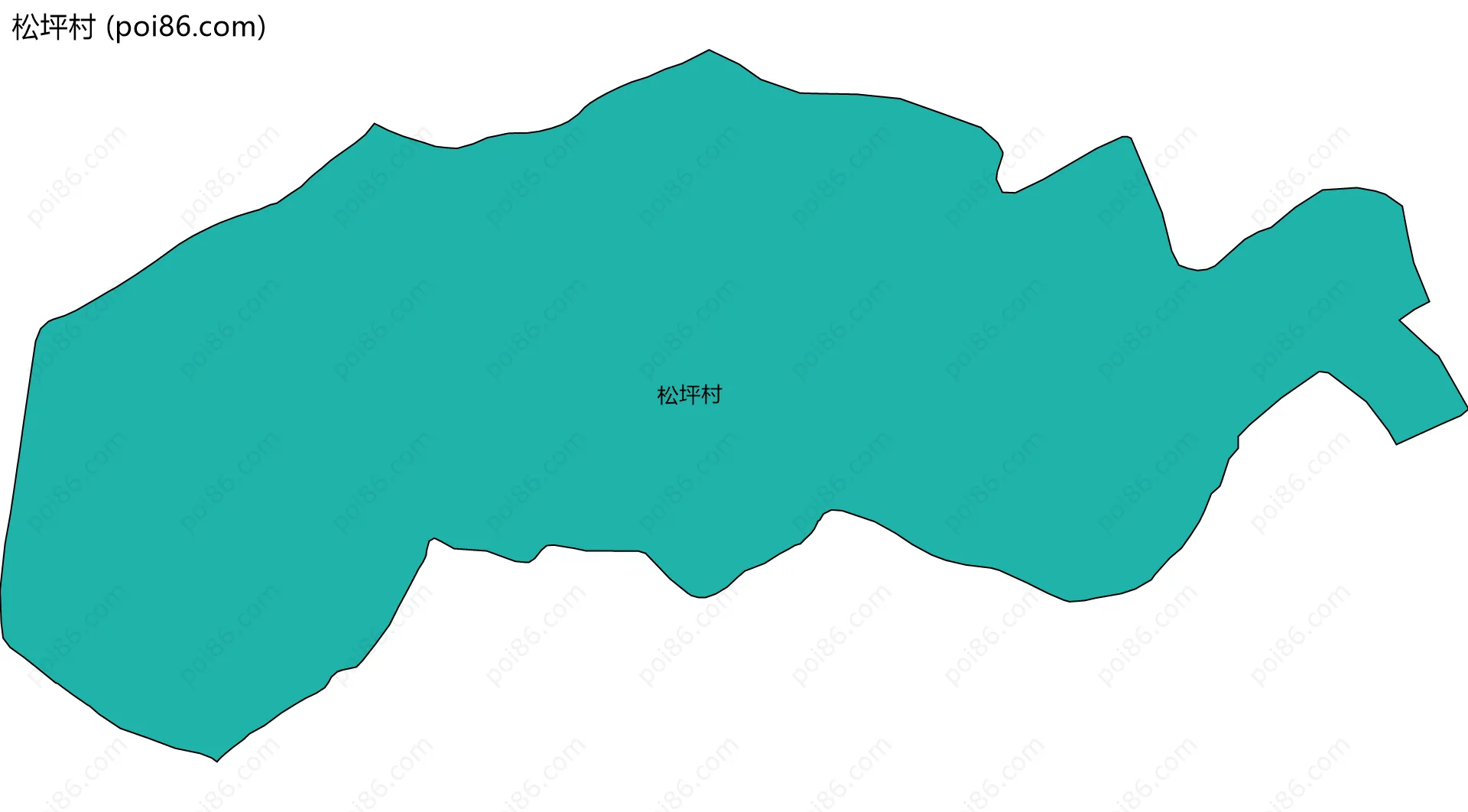 松坪村边界地图