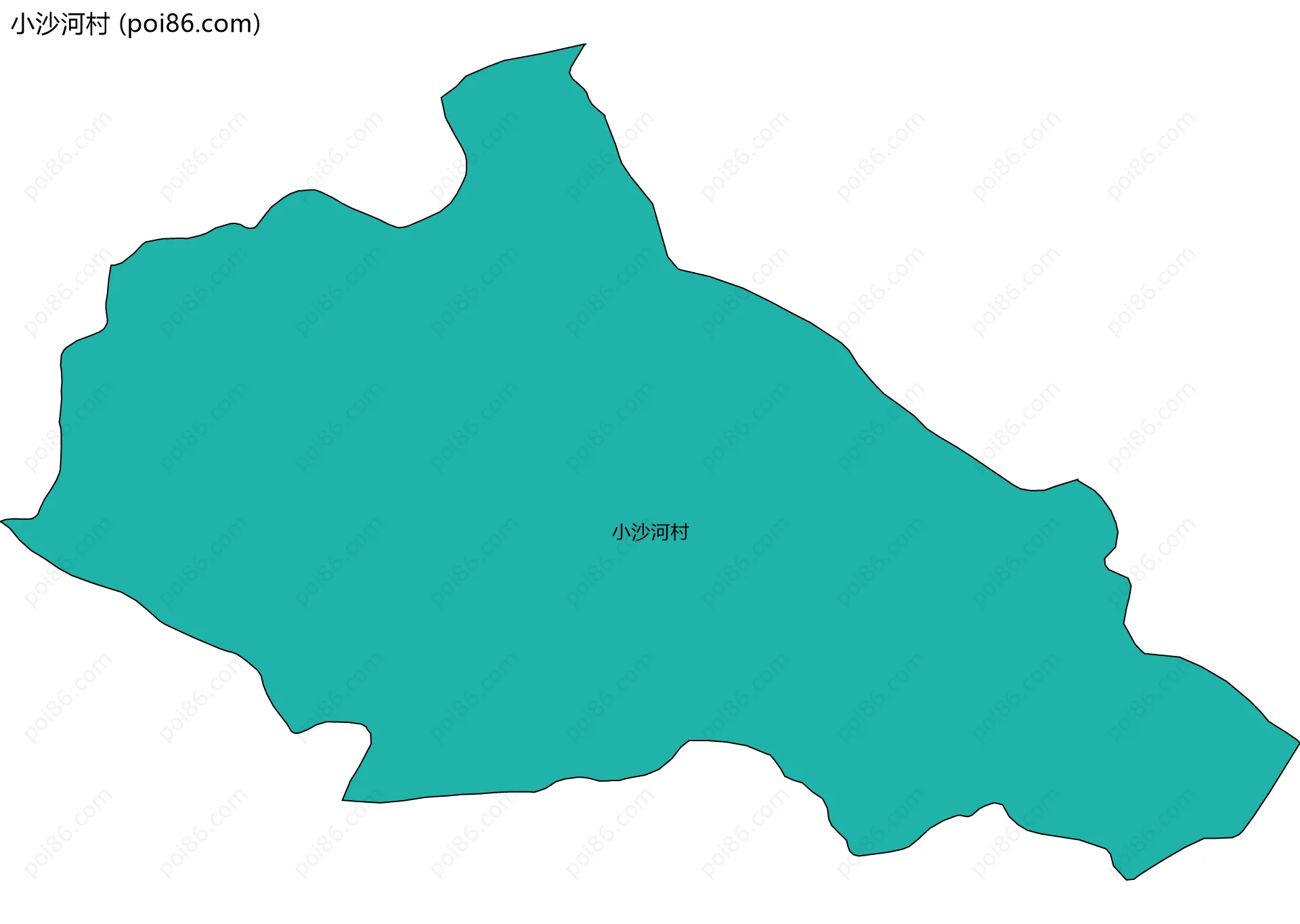 小沙河村边界地图