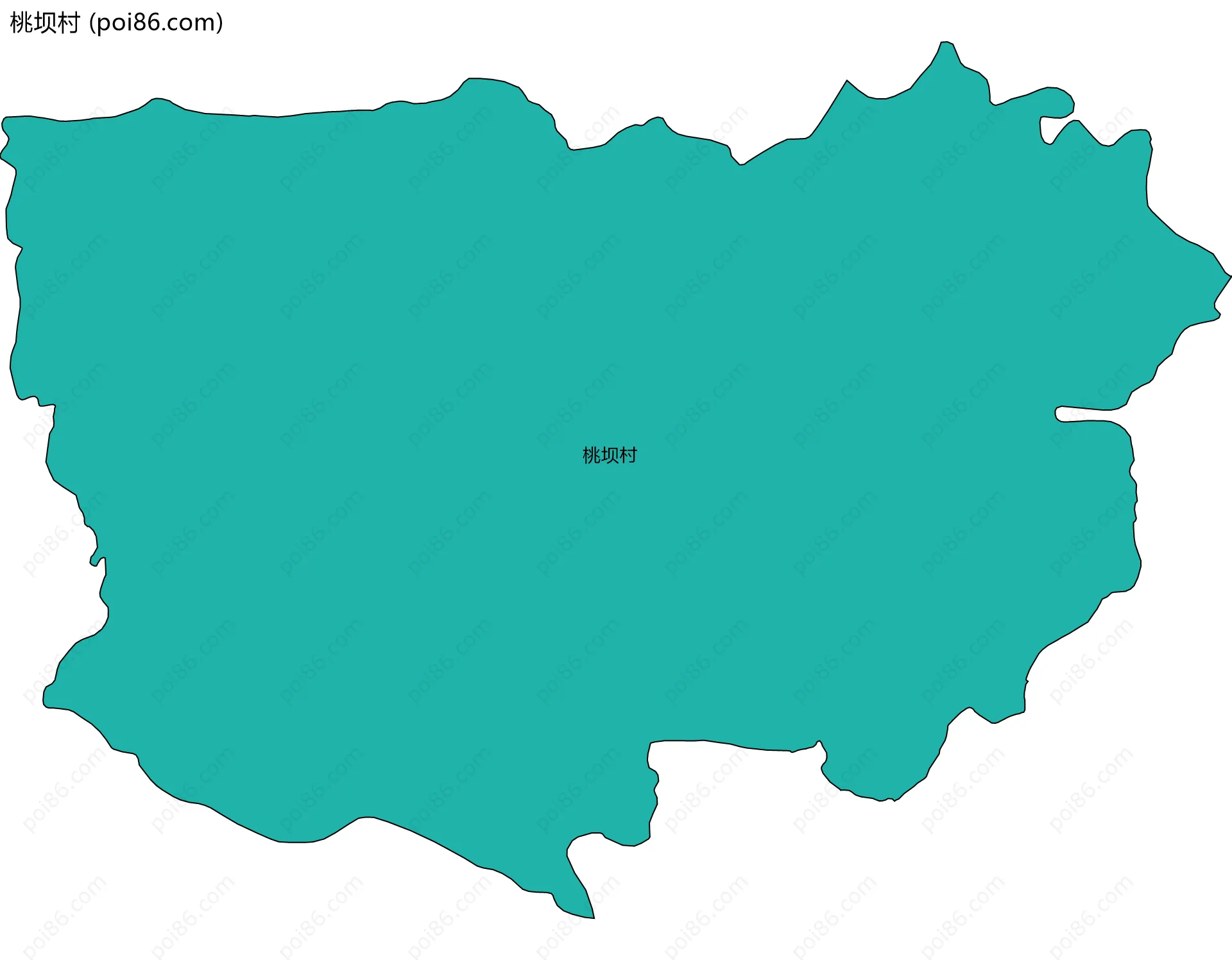 桃坝村边界地图