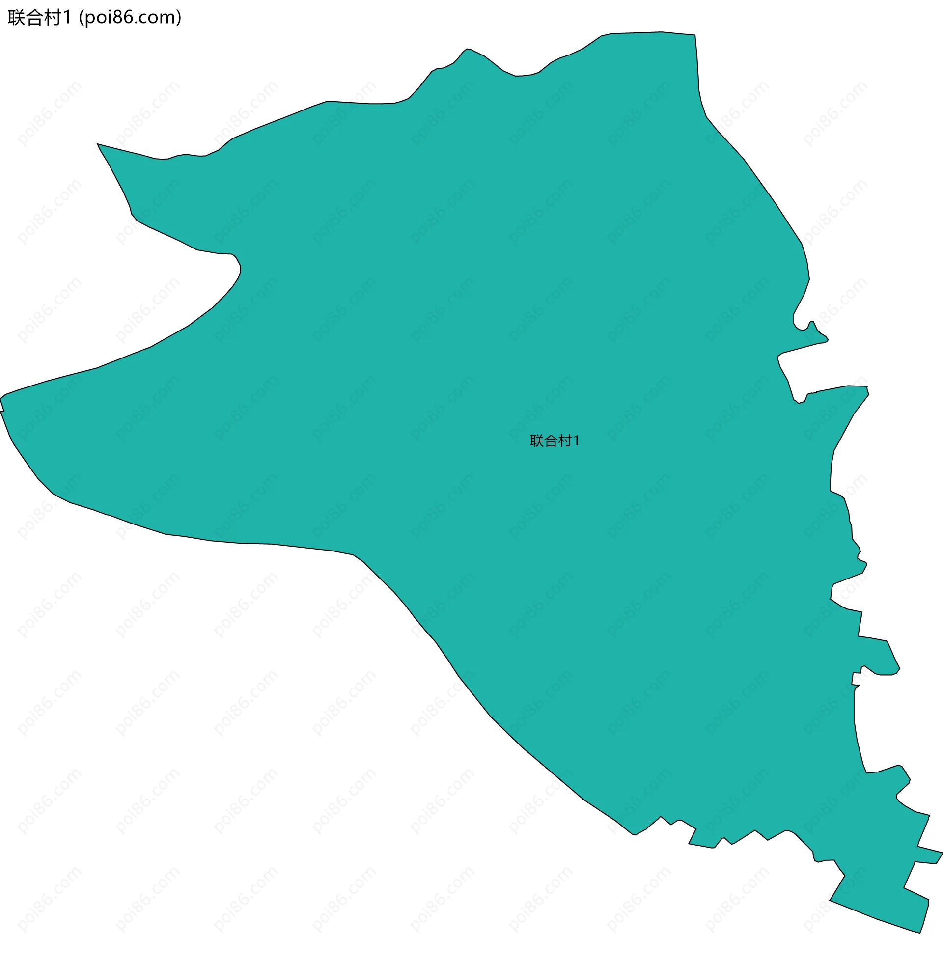 联合村1边界地图