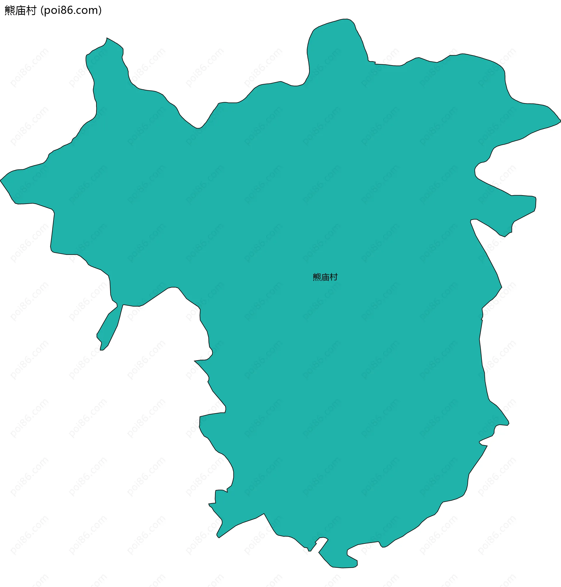 熊庙村边界地图