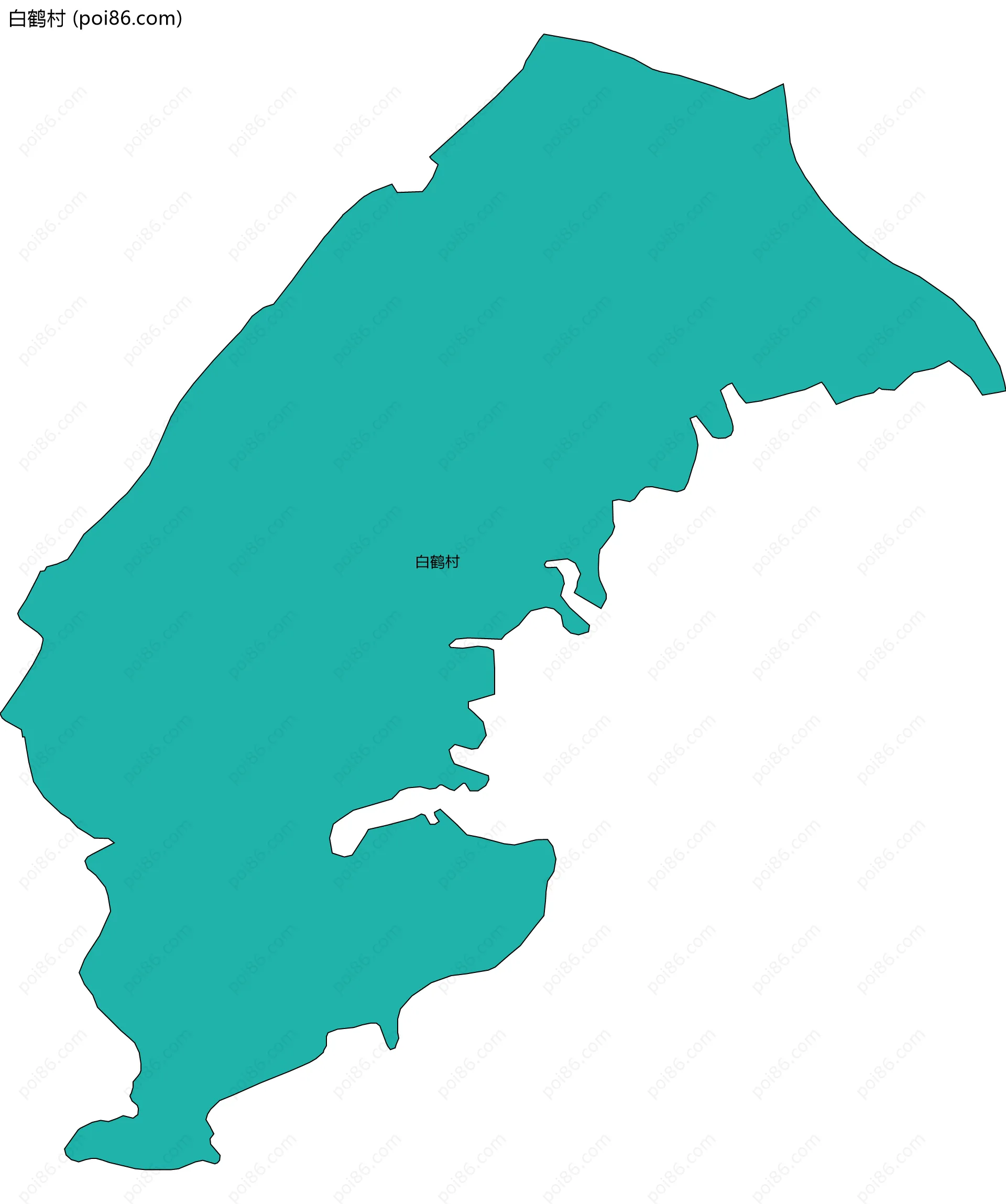 白鹤村边界地图