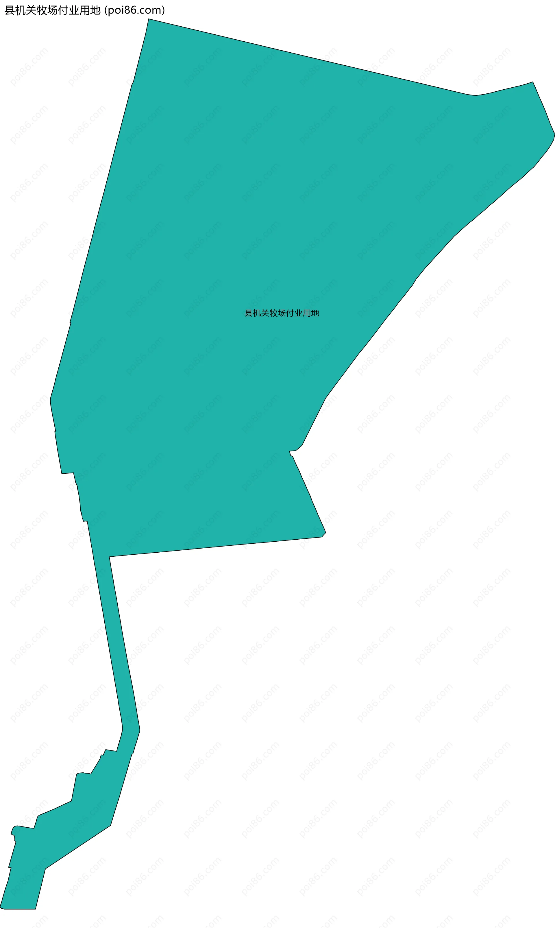县机关牧场付业用地边界地图