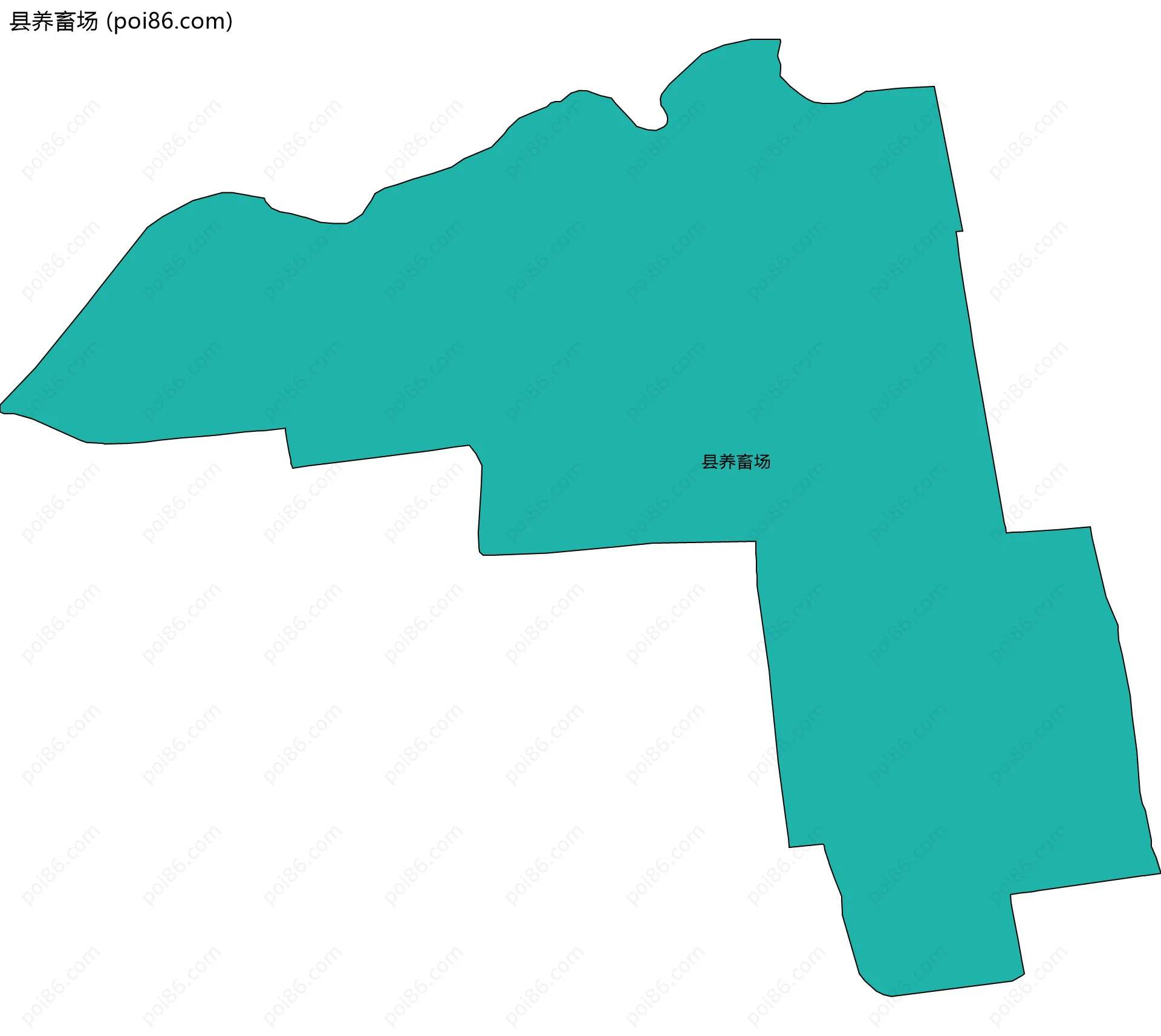 县养畜场边界地图