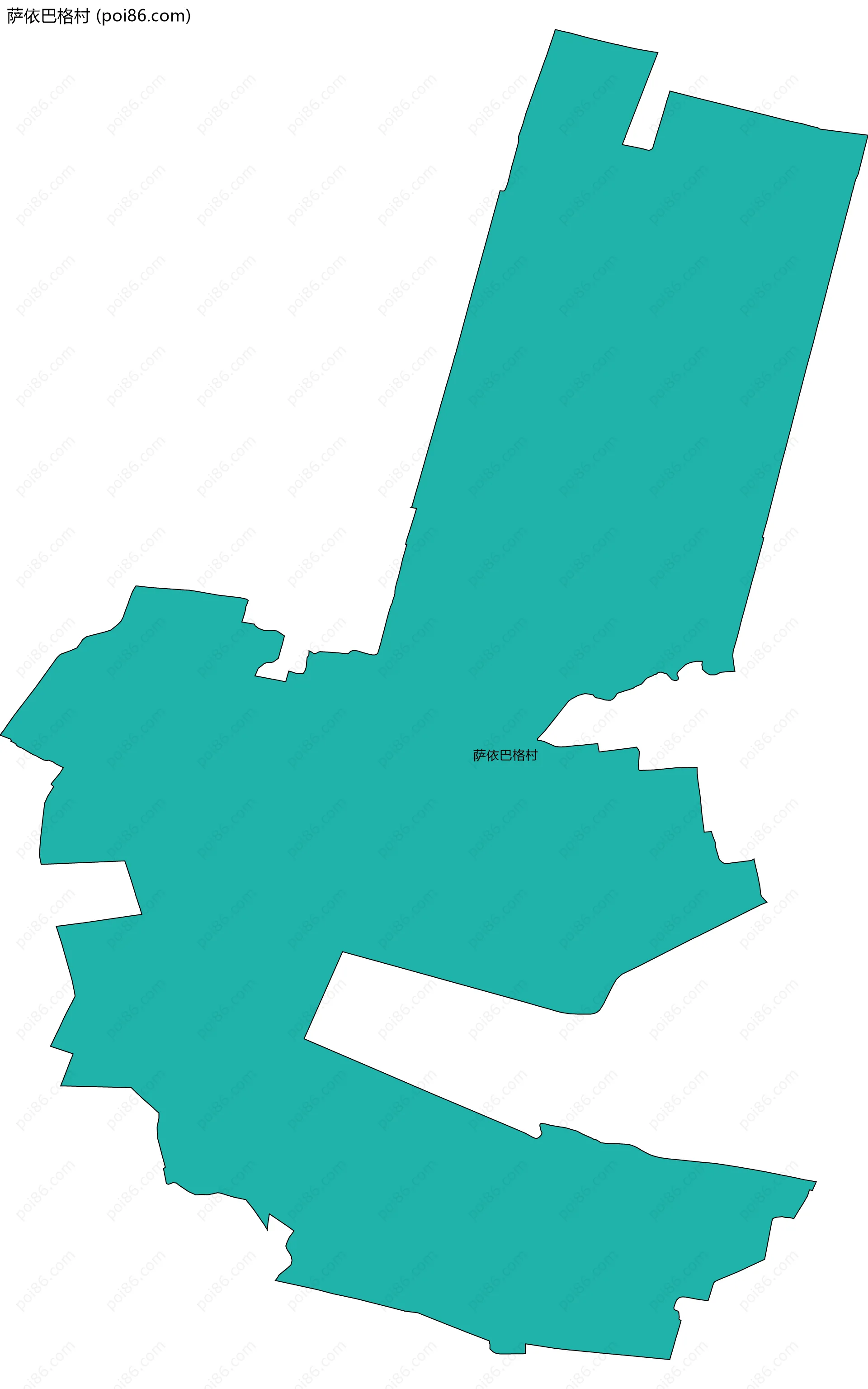 萨依巴格村边界地图