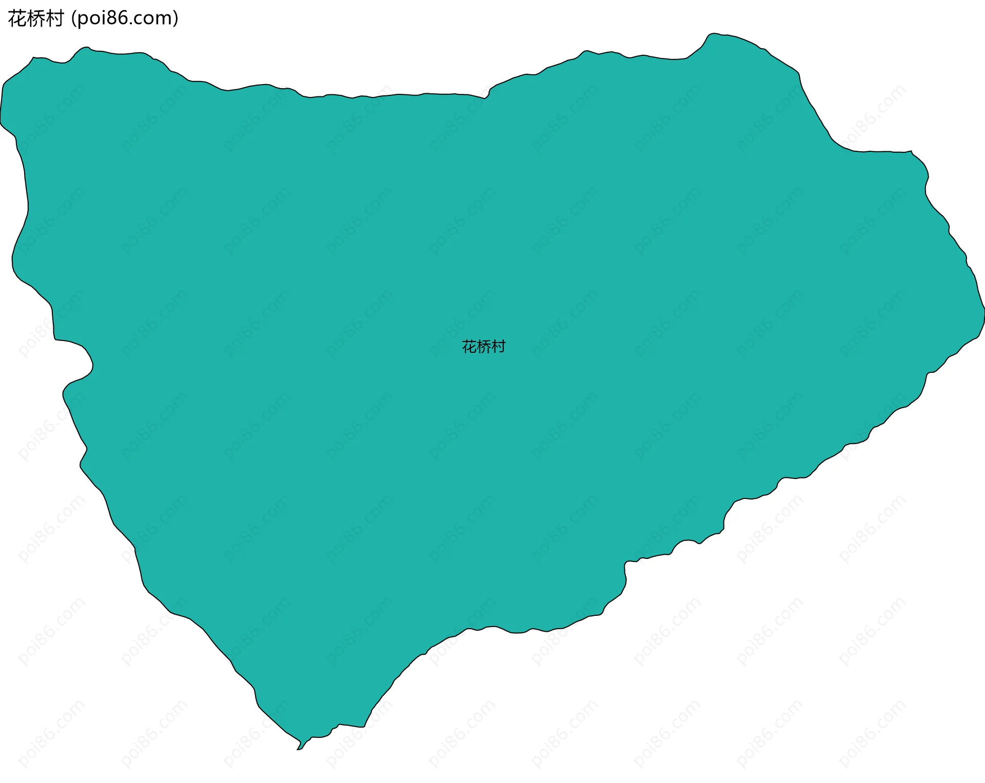 花桥村边界地图