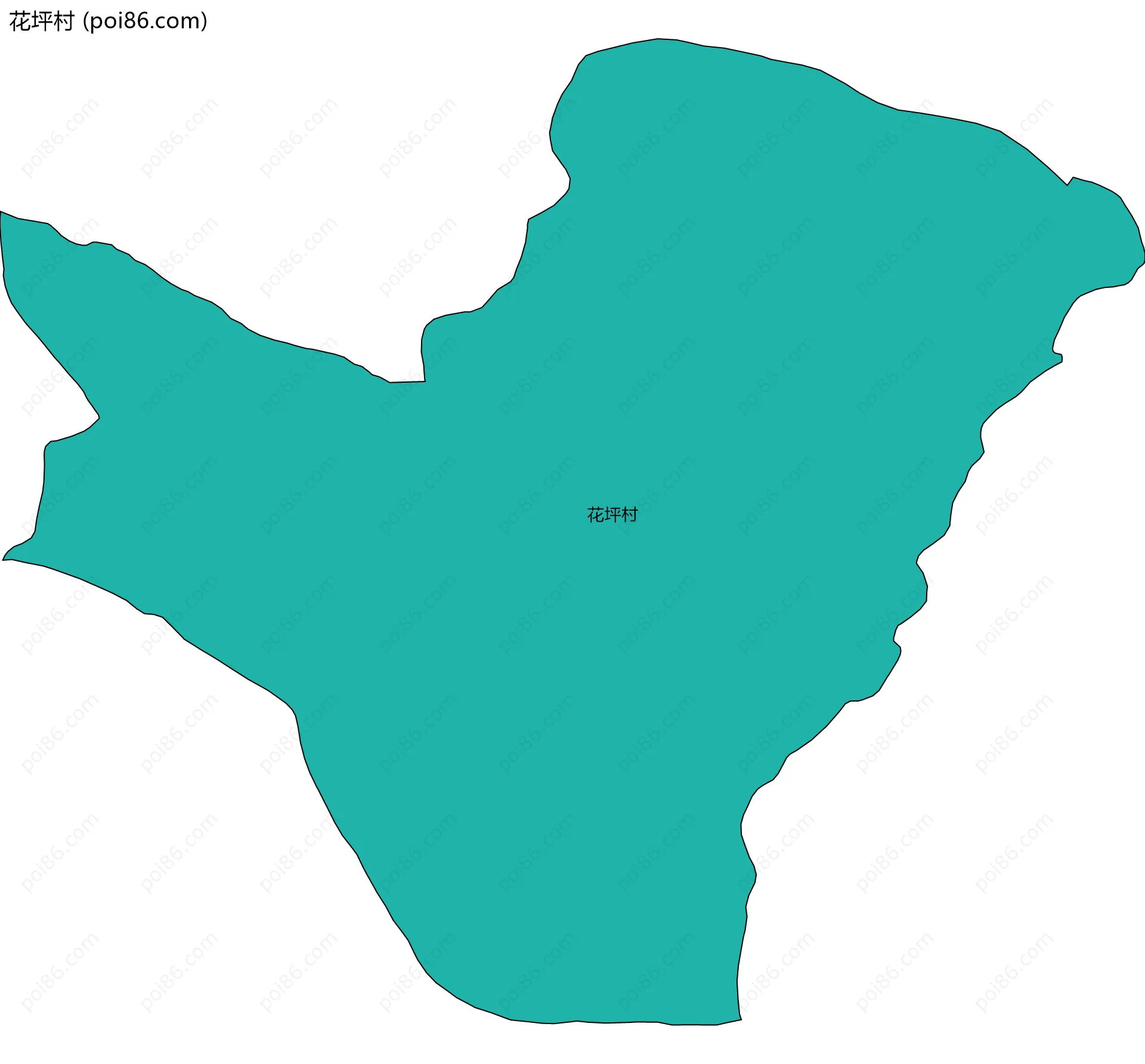 花坪村边界地图