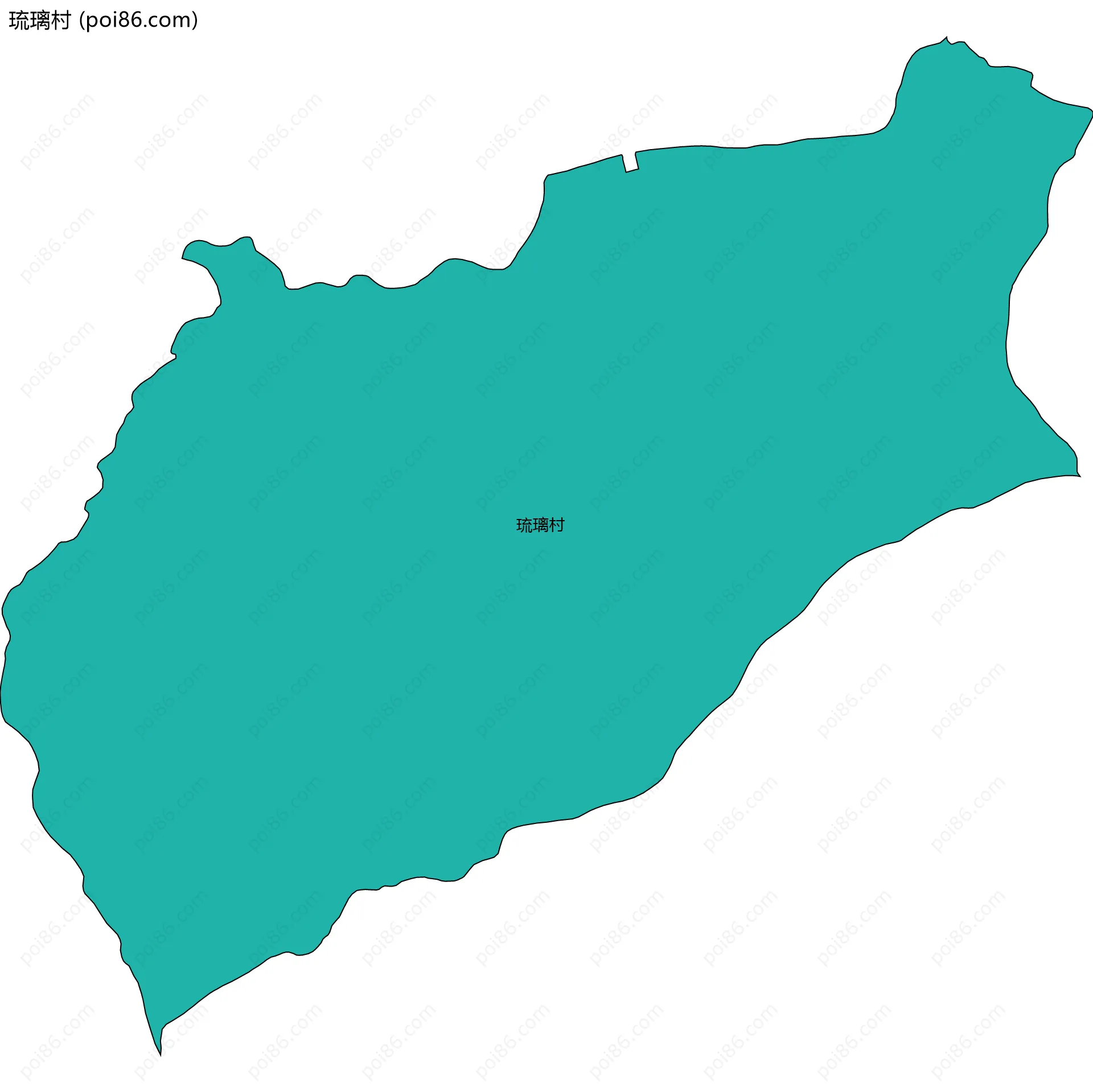 琉璃村边界地图