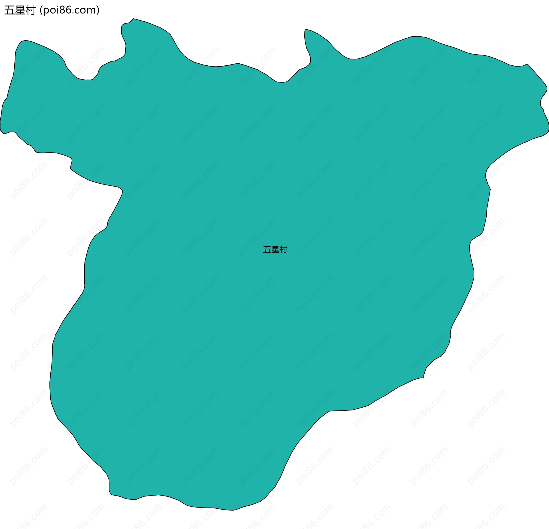 五星村边界地图