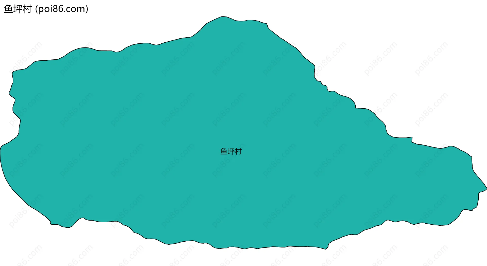 鱼坪村边界地图