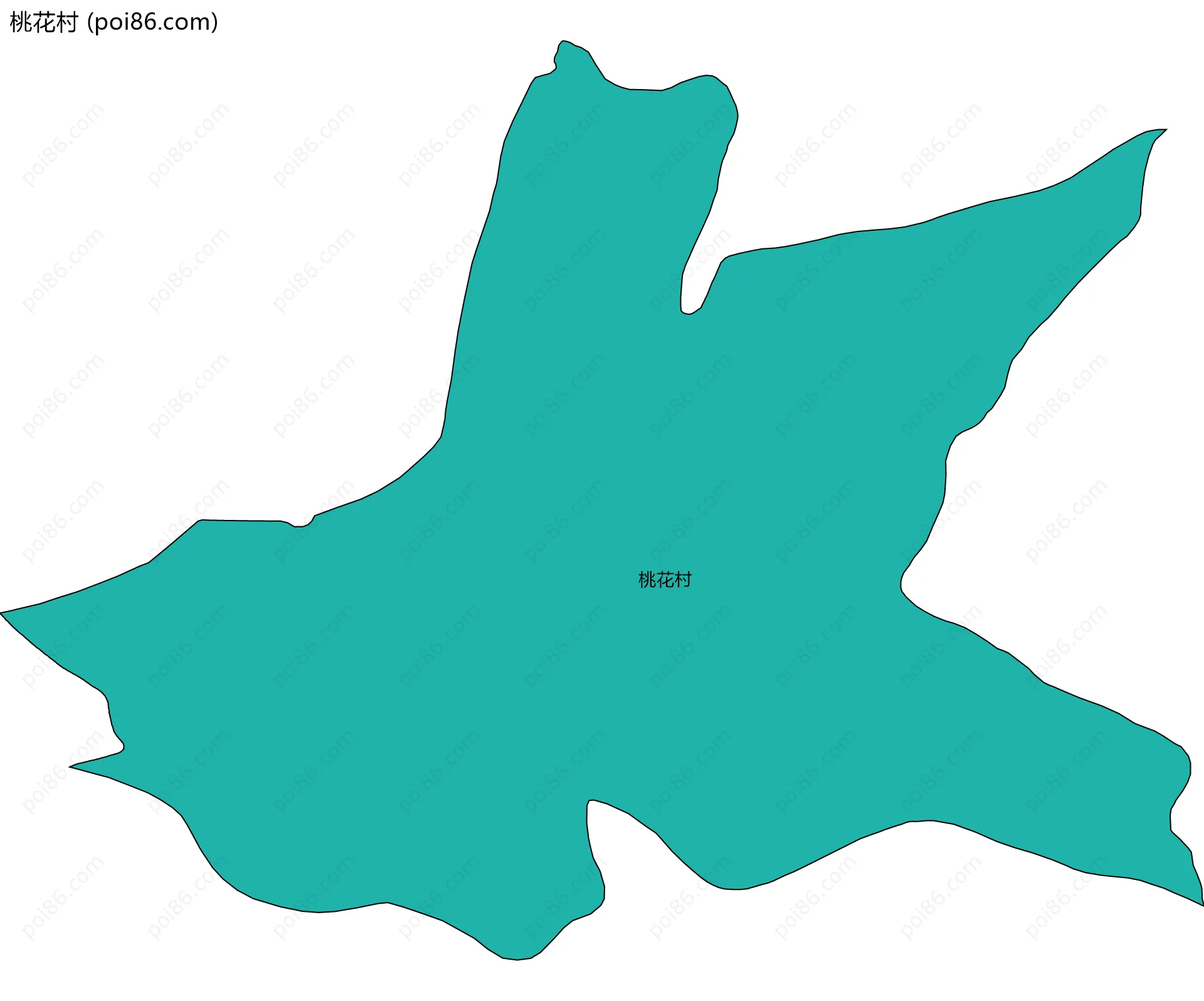 桃花村边界地图