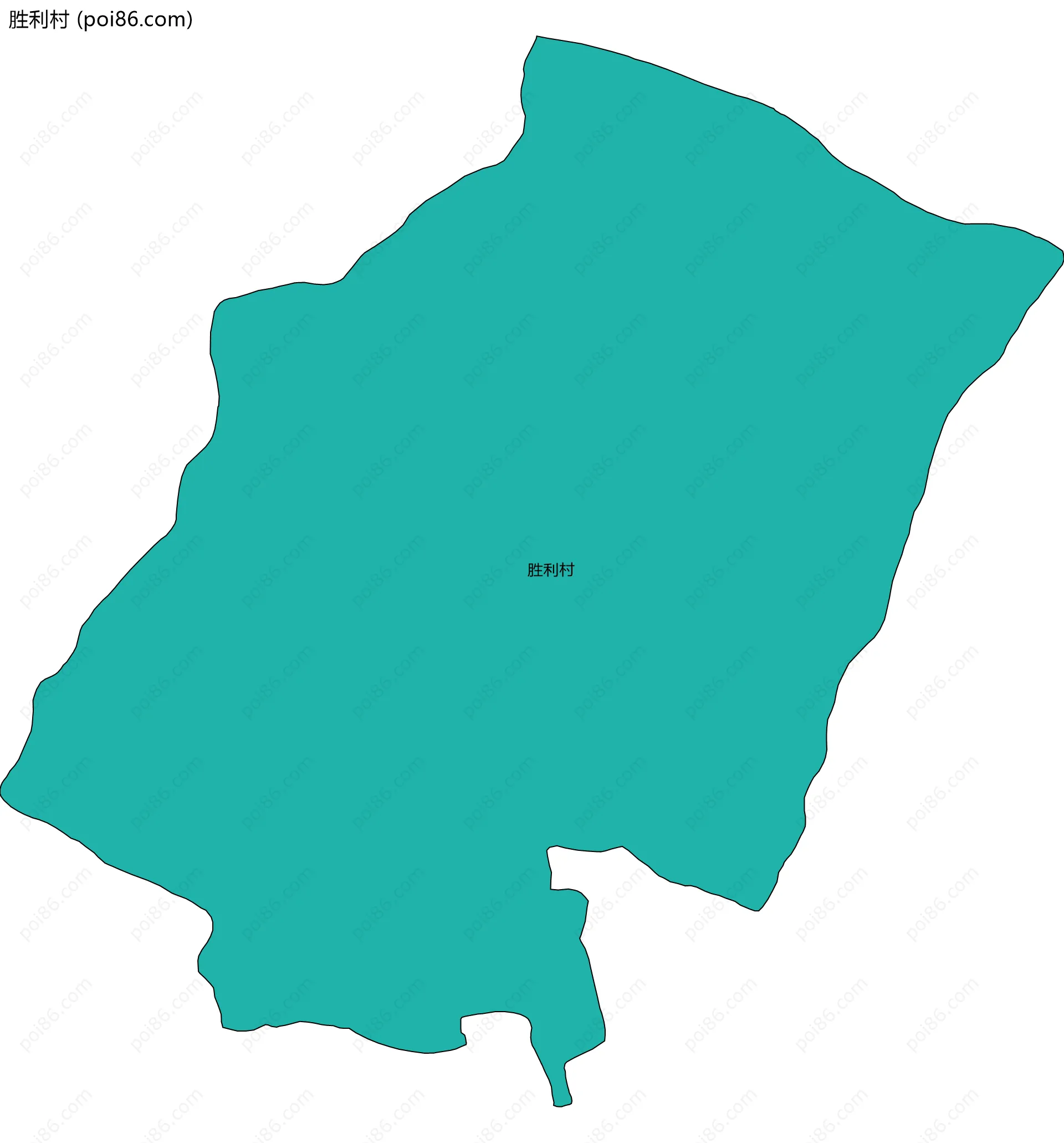 胜利村边界地图