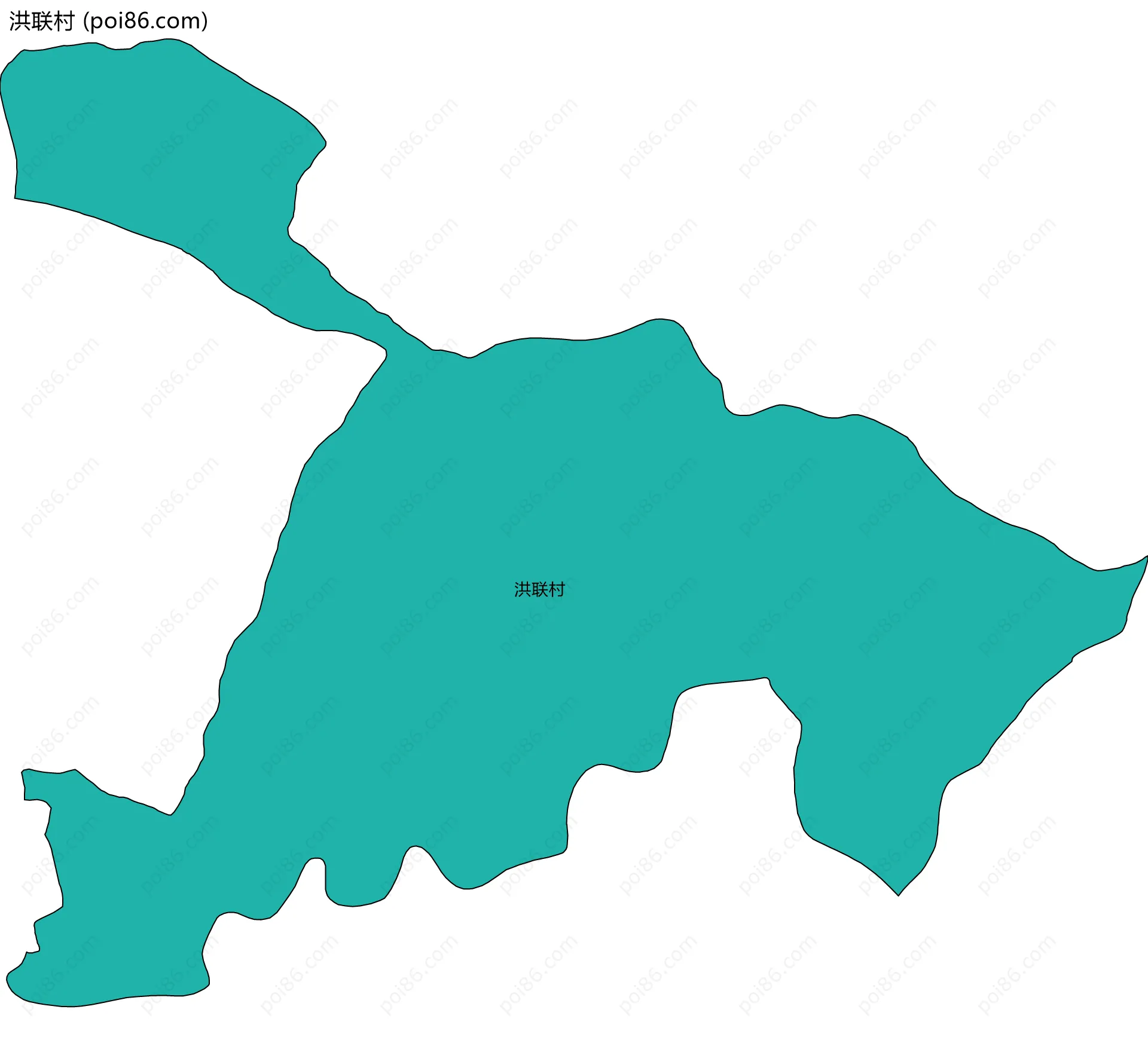 洪联村边界地图