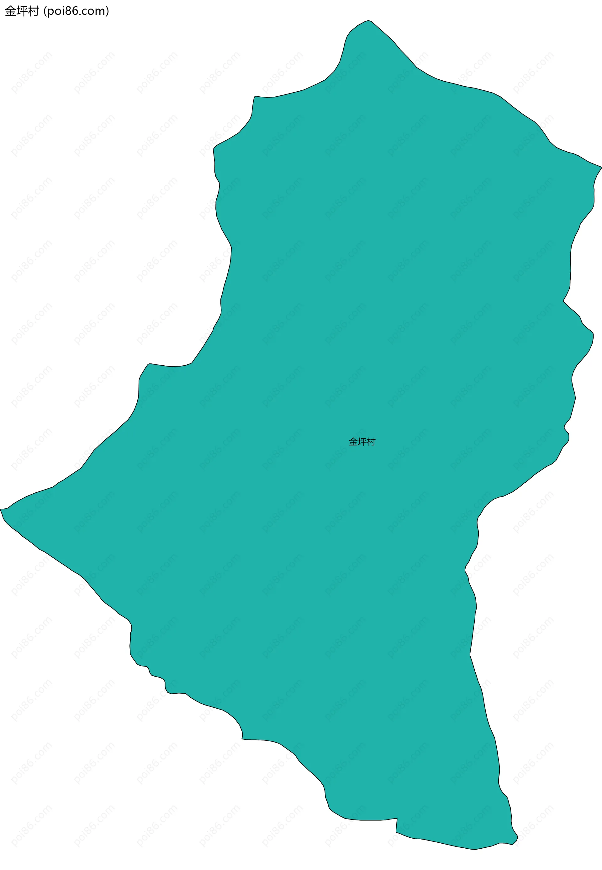 金坪村边界地图