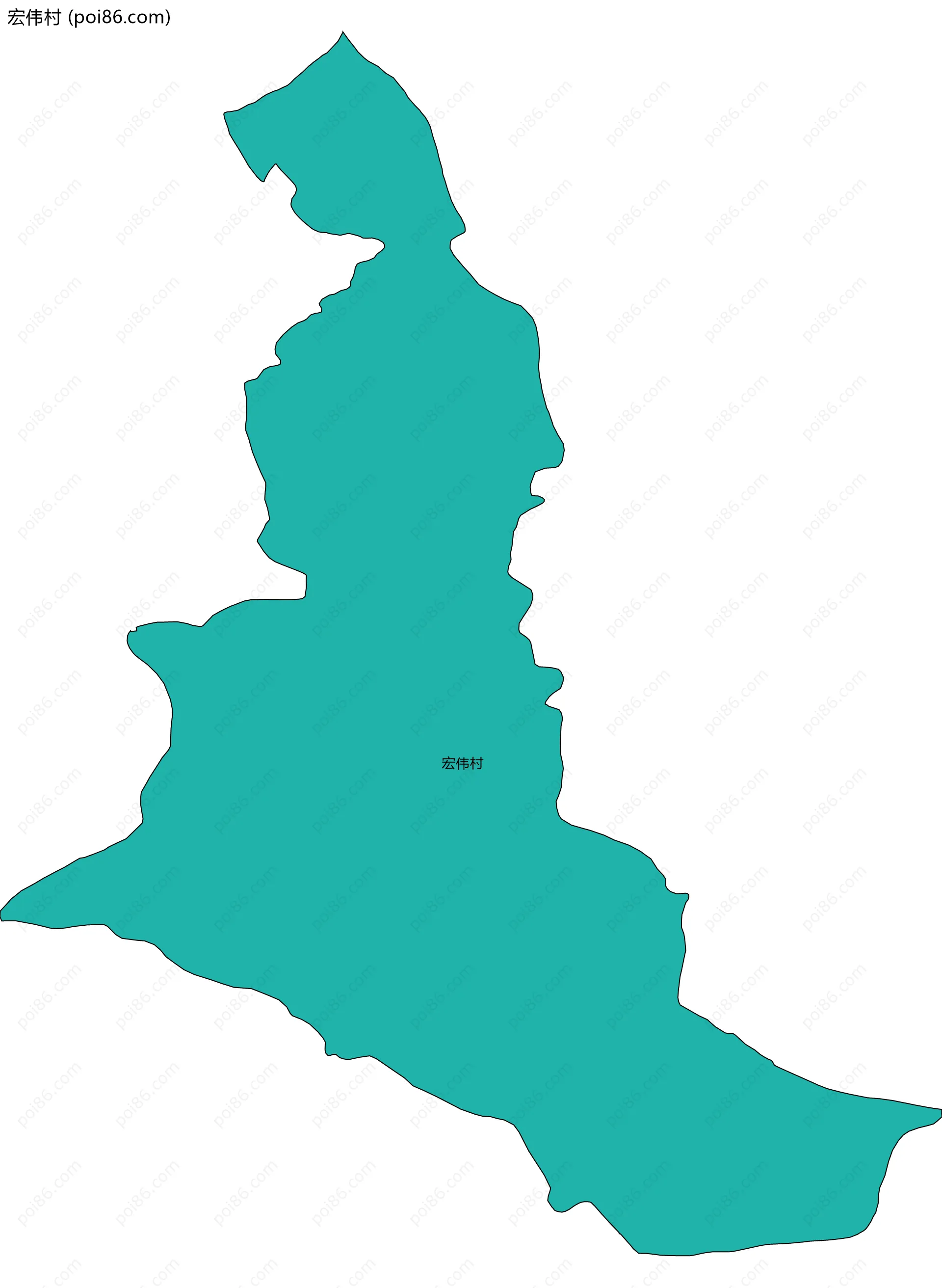 宏伟村边界地图