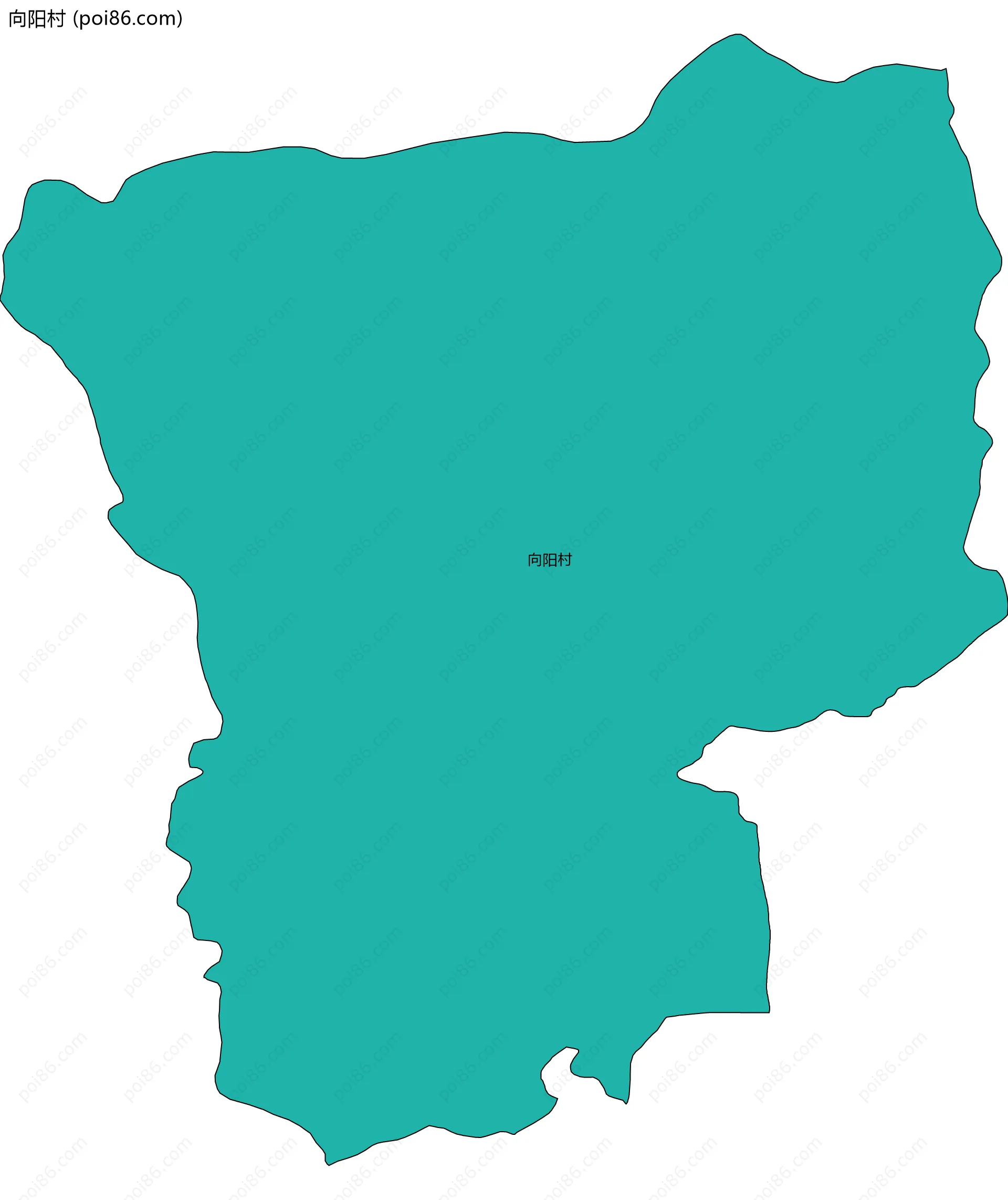 向阳村边界地图