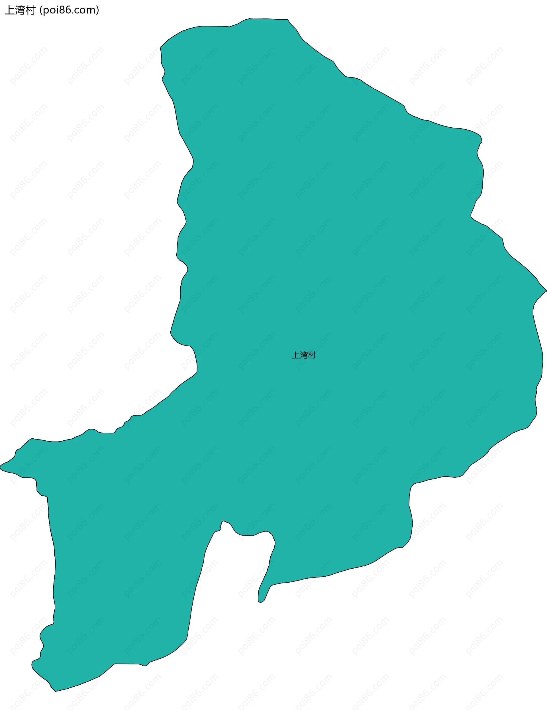 上湾村边界地图