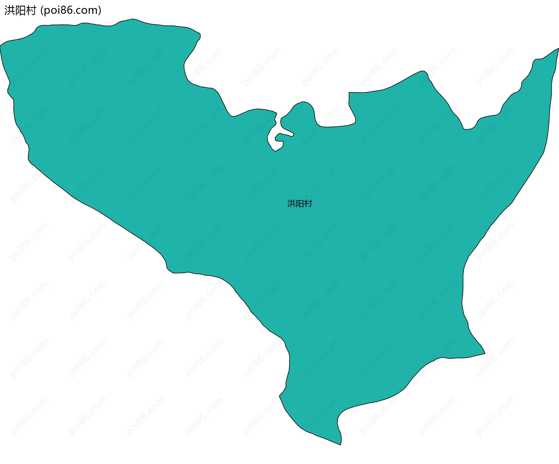 洪阳村边界地图