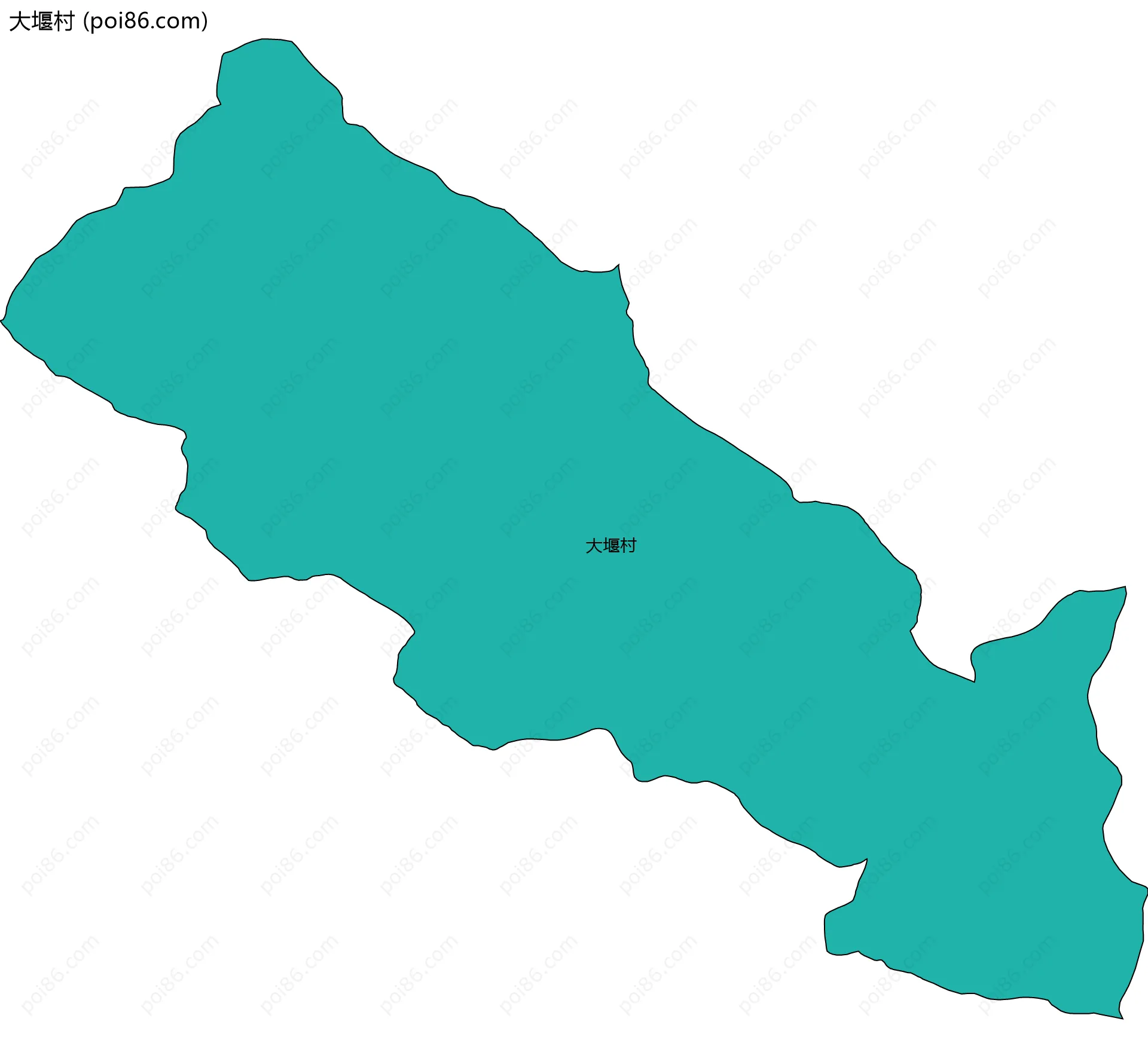 大堰村边界地图