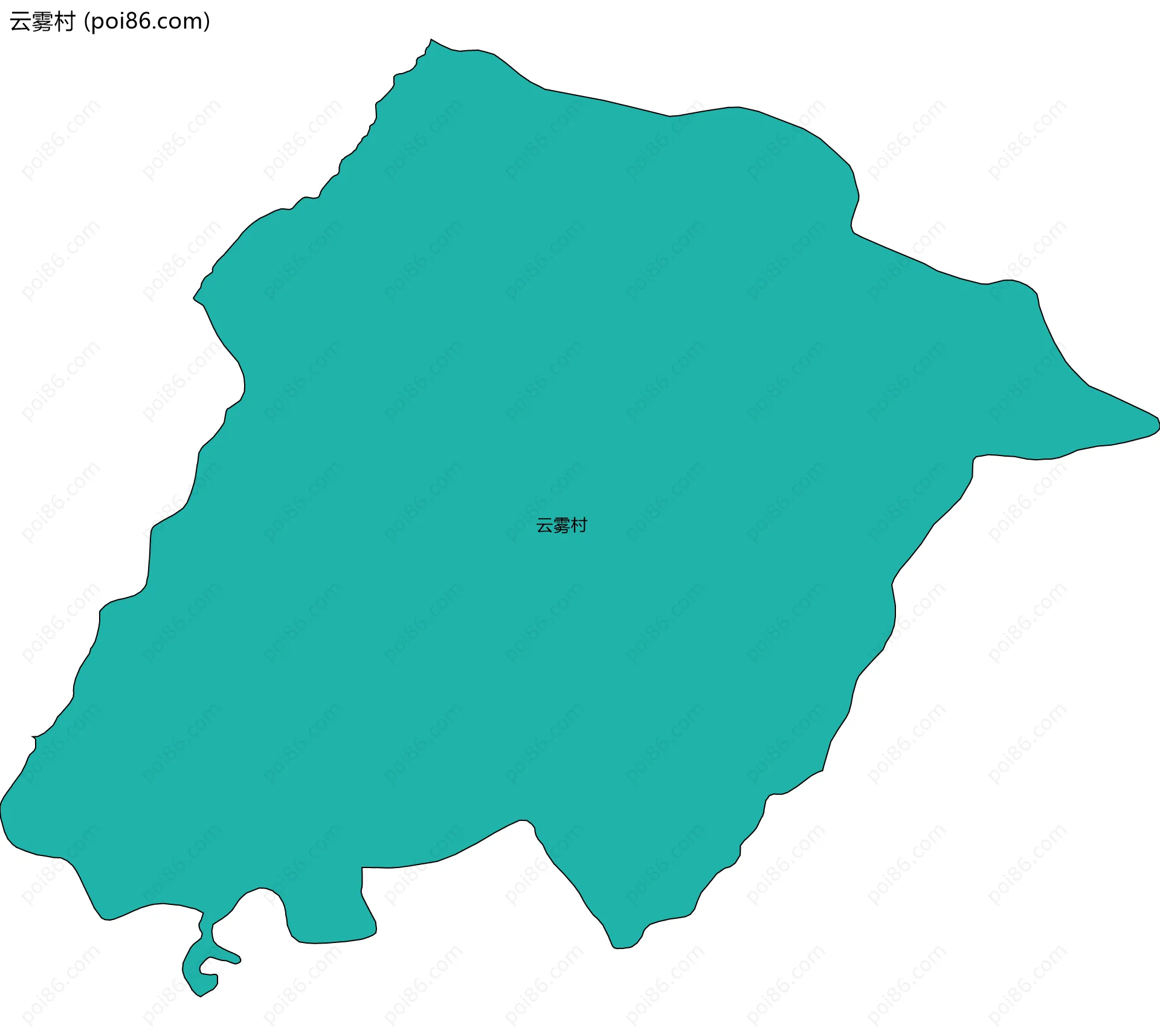 云雾村边界地图