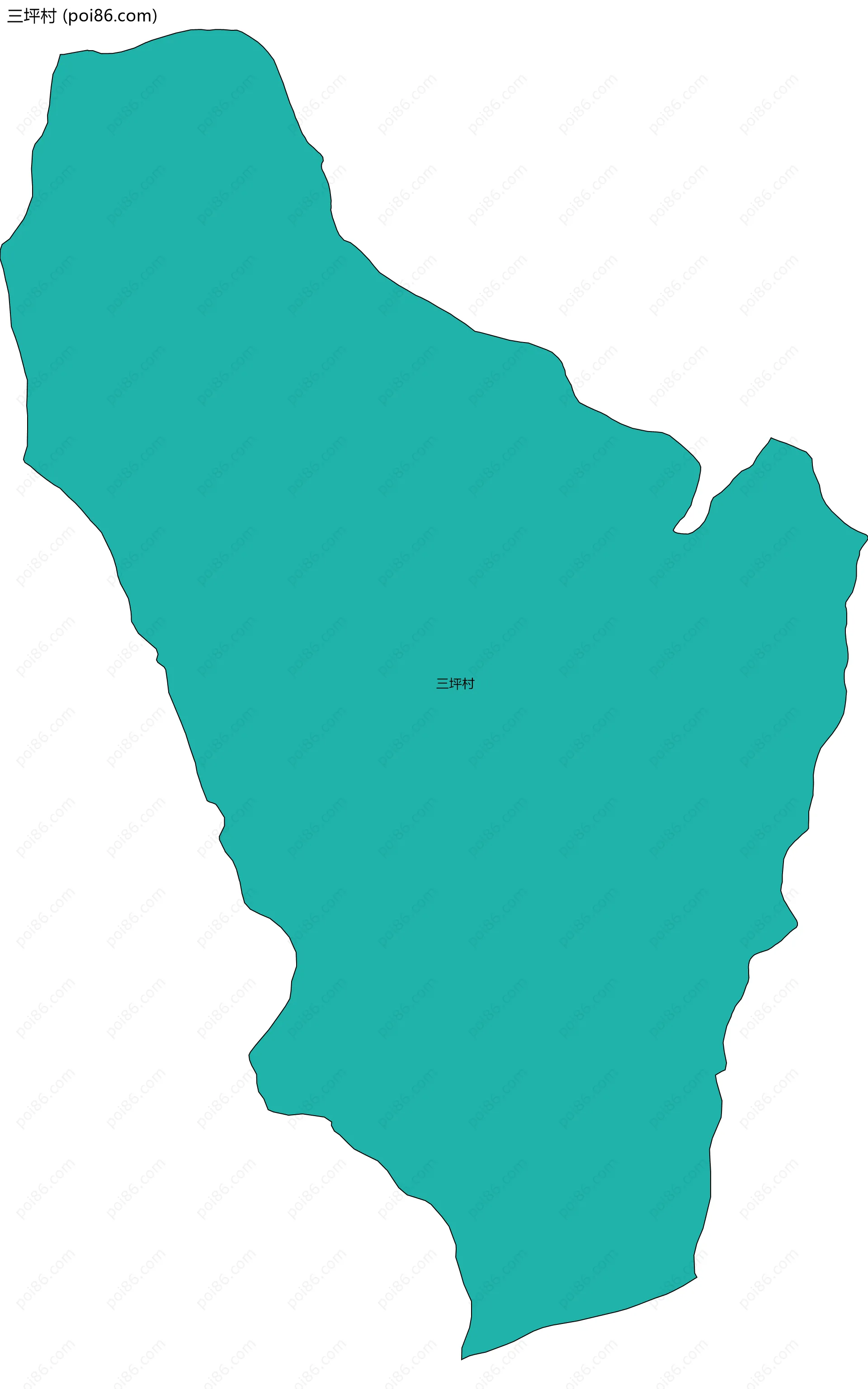 三坪村边界地图